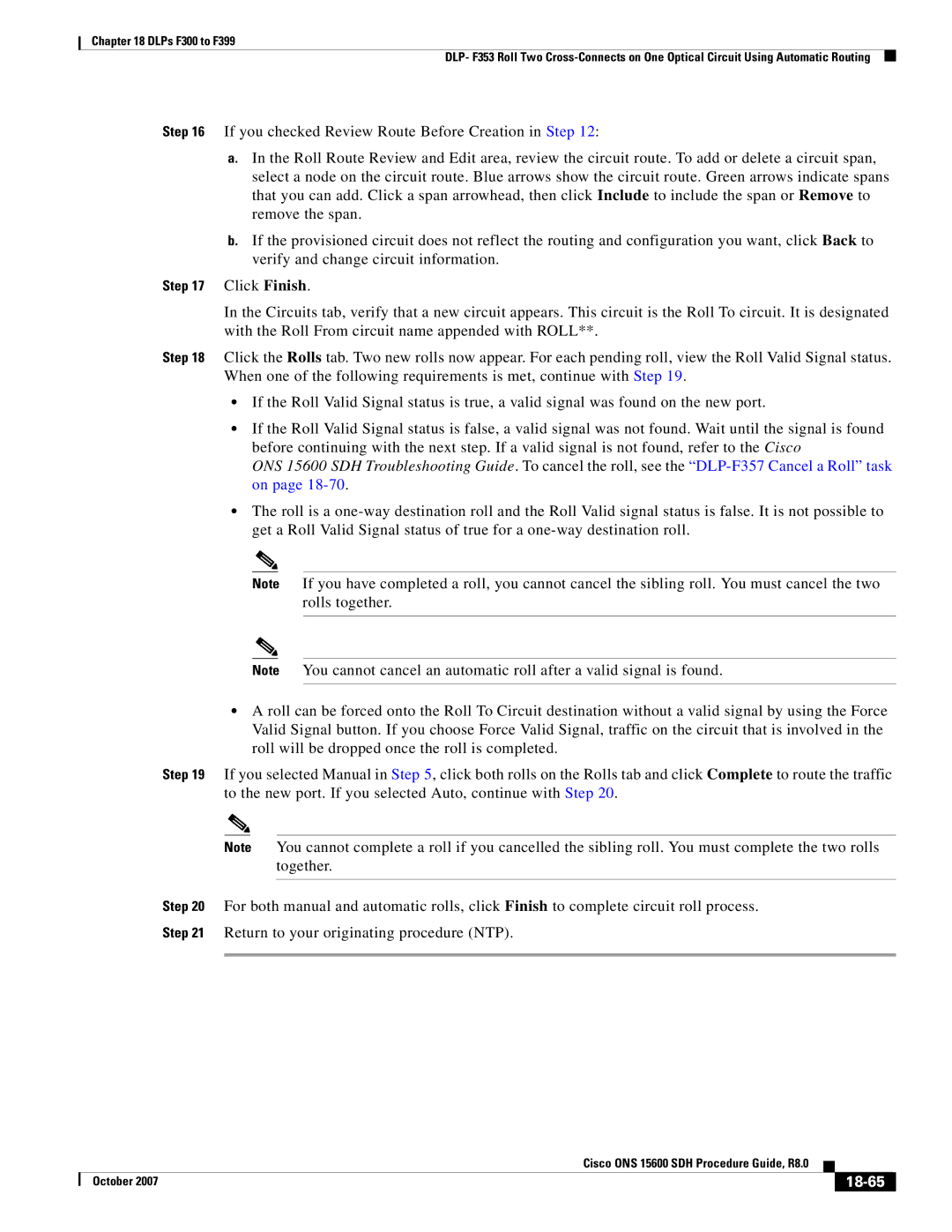 Cisco Systems ONS 15600 SDH manual 18-65 