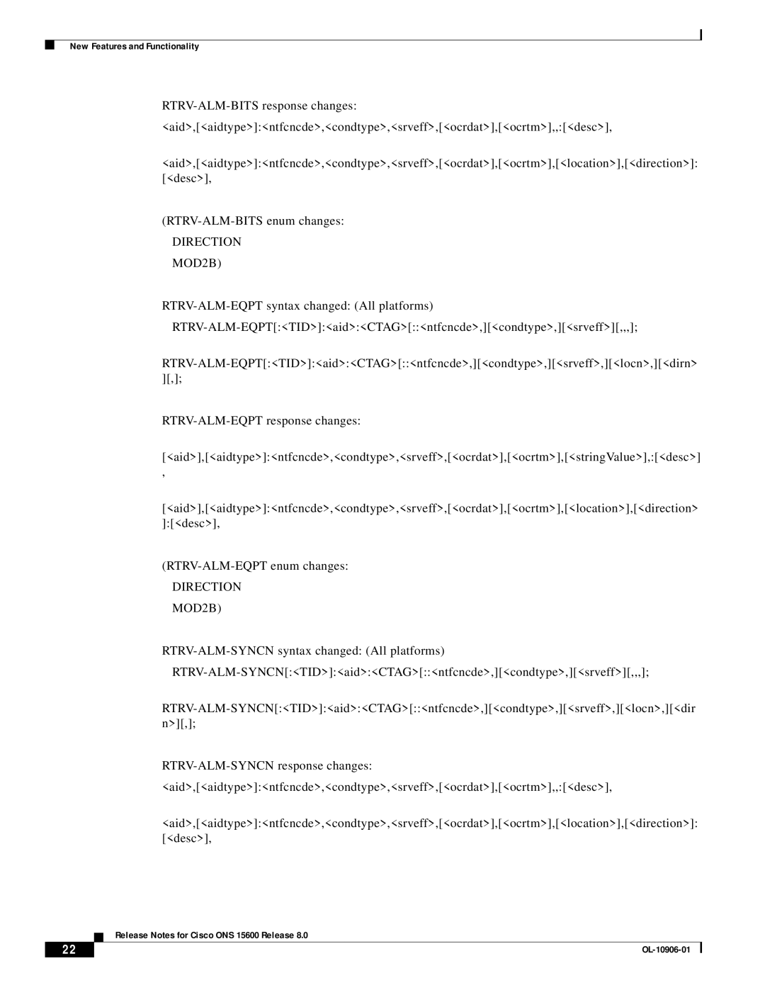 Cisco Systems ONS 15600 manual Direction MOD2B 