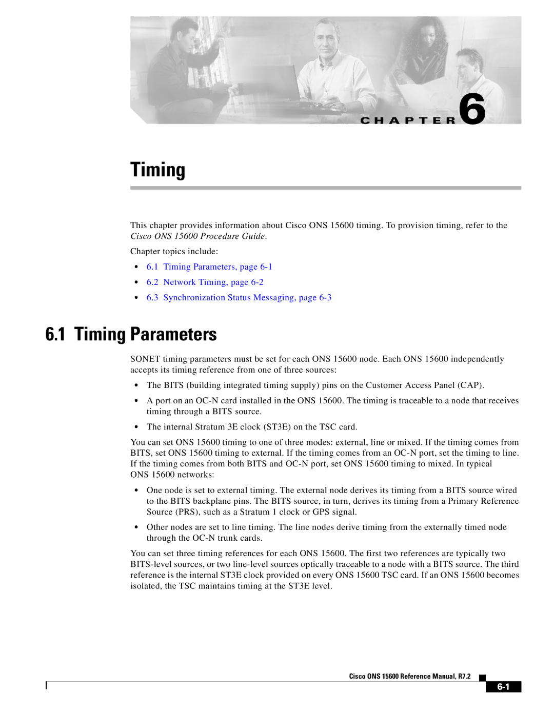 Cisco Systems ONS 15600 manual Timing Parameters 