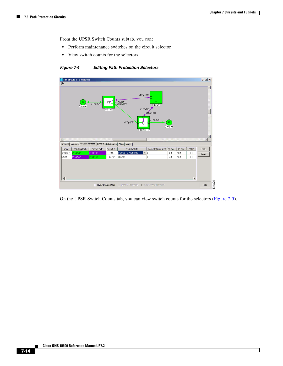 Cisco Systems ONS 15600 manual Editing Path Protection Selectors 