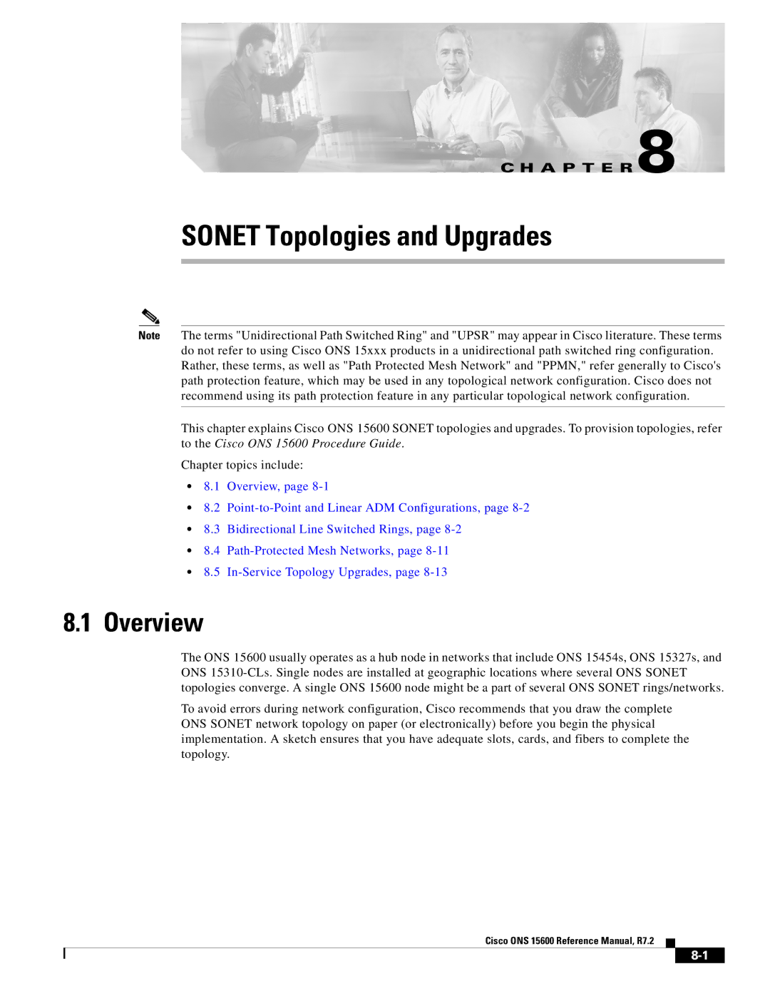 Cisco Systems ONS 15600 manual Sonet Topologies and Upgrades 