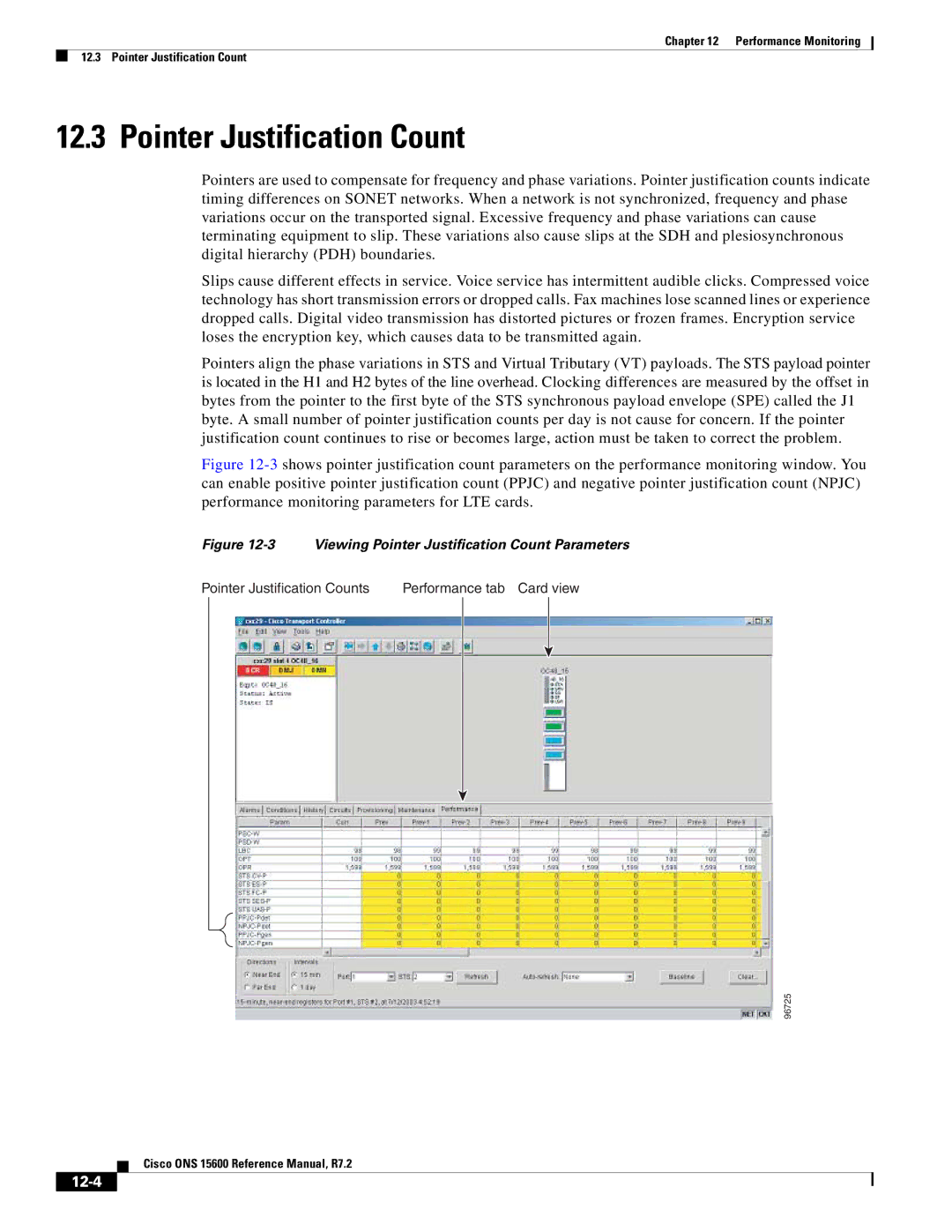 Cisco Systems ONS 15600 manual Pointer Justification Count, 12-4 