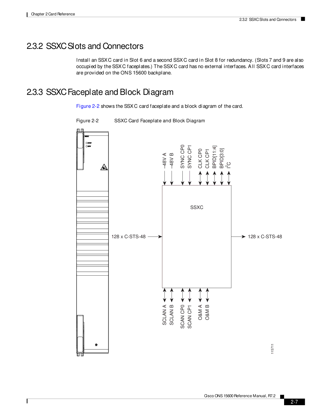 Cisco Systems ONS 15600 manual Ssxc Slots and Connectors, Ssxc Faceplate and Block Diagram 