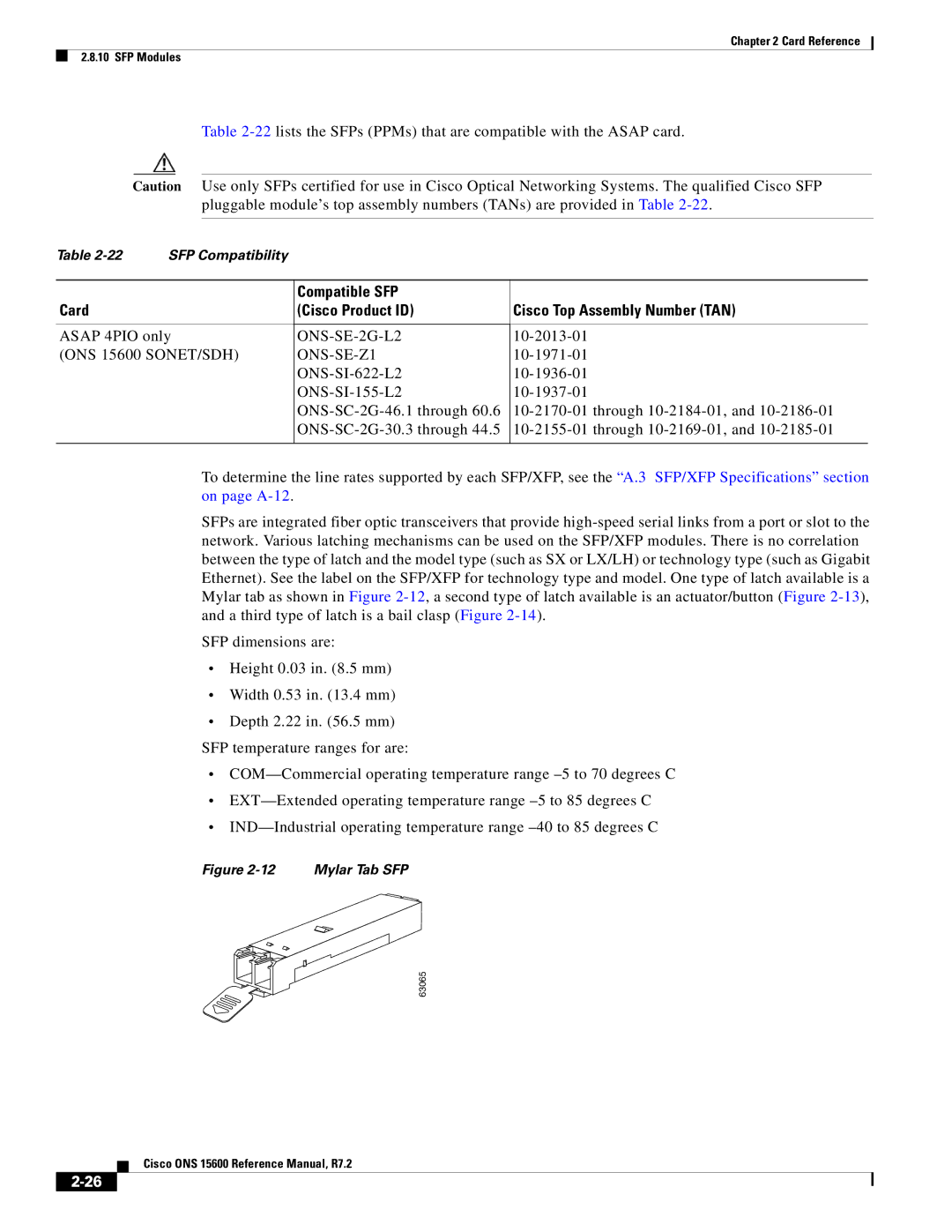 Cisco Systems manual Card, ONS 15600 SONET/SDH, ONS-SE-2G-L2, ONS-SE-Z1 