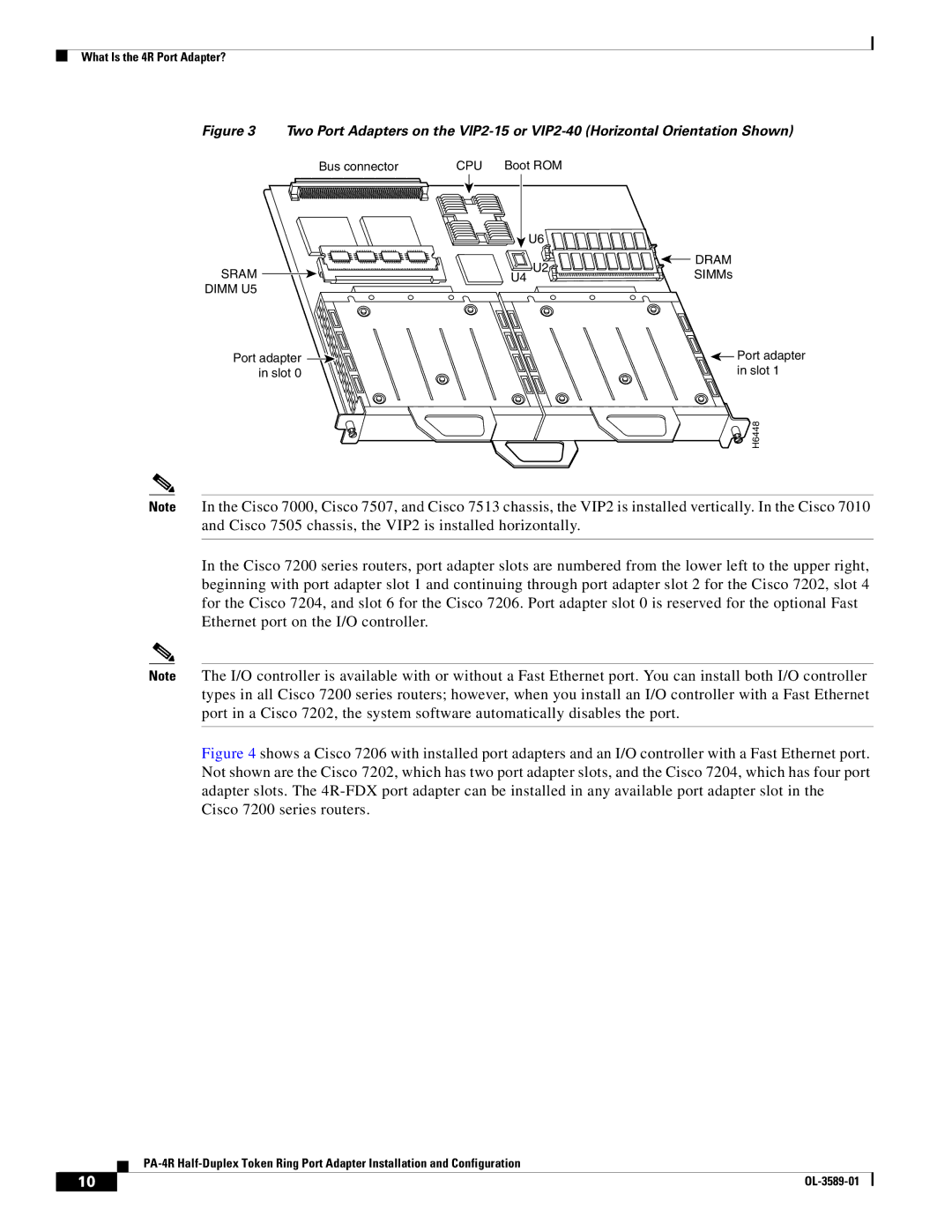 Cisco Systems PA-4R manual Dram 