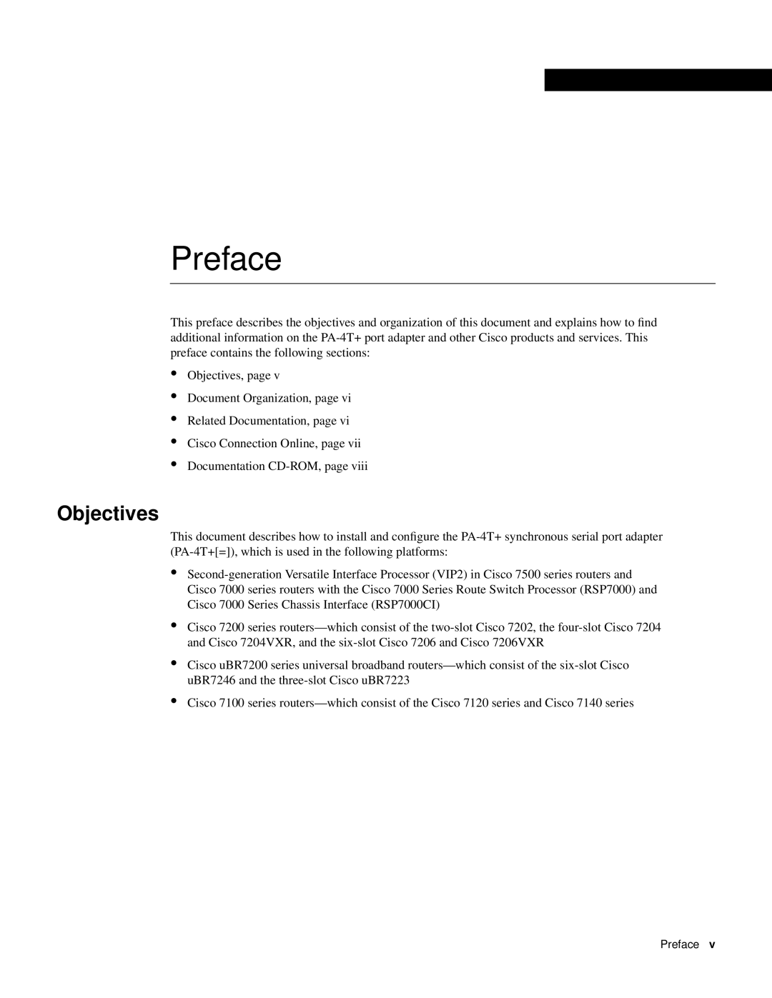 Cisco Systems PA-4T manual Preface, Objectives 