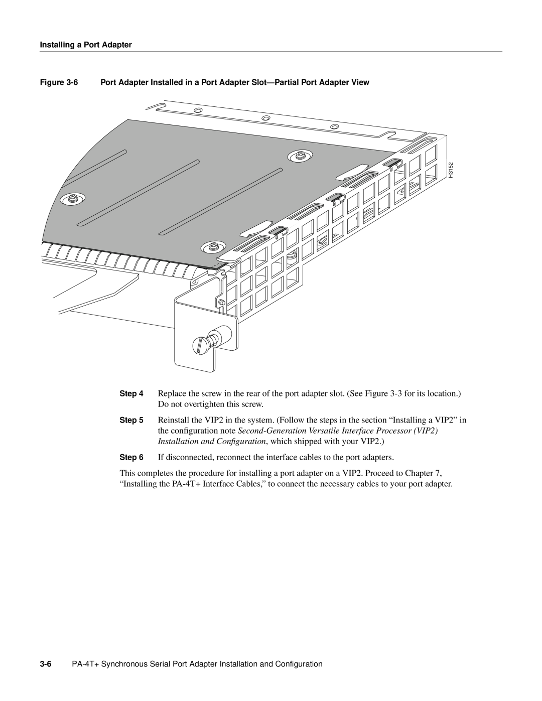 Cisco Systems PA-4T manual H3152 