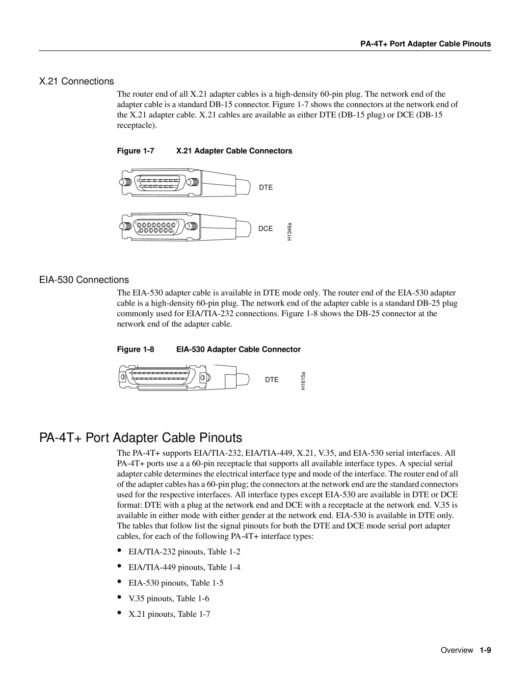 Cisco Systems manual PA-4T+ Port Adapter Cable Pinouts, EIA-530 Connections 