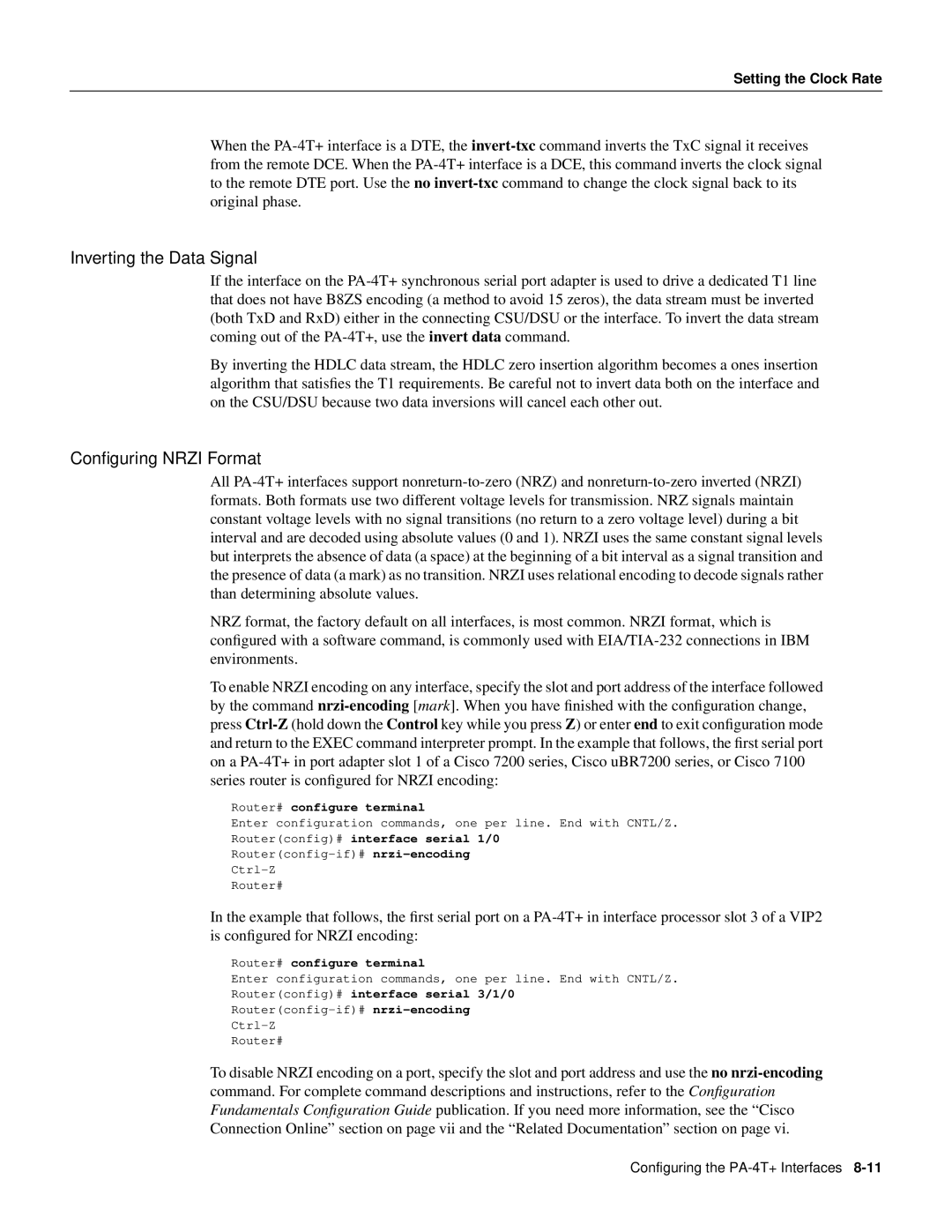 Cisco Systems PA-4T manual Inverting the Data Signal 