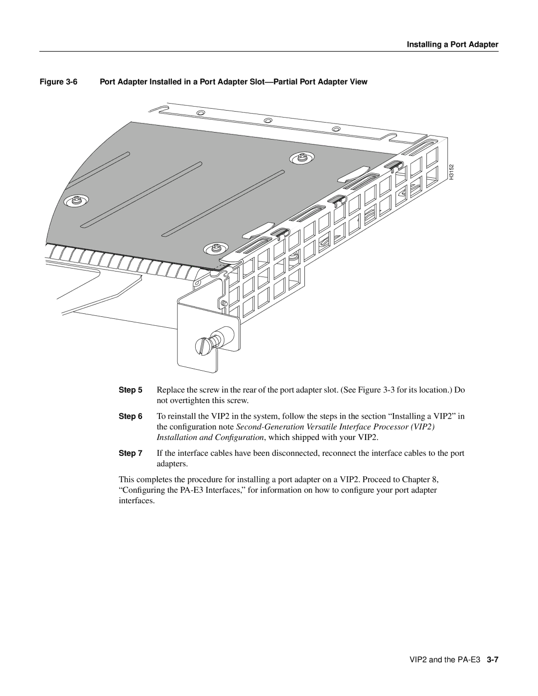 Cisco Systems PA-2E3, PA-E3 manual H3152 