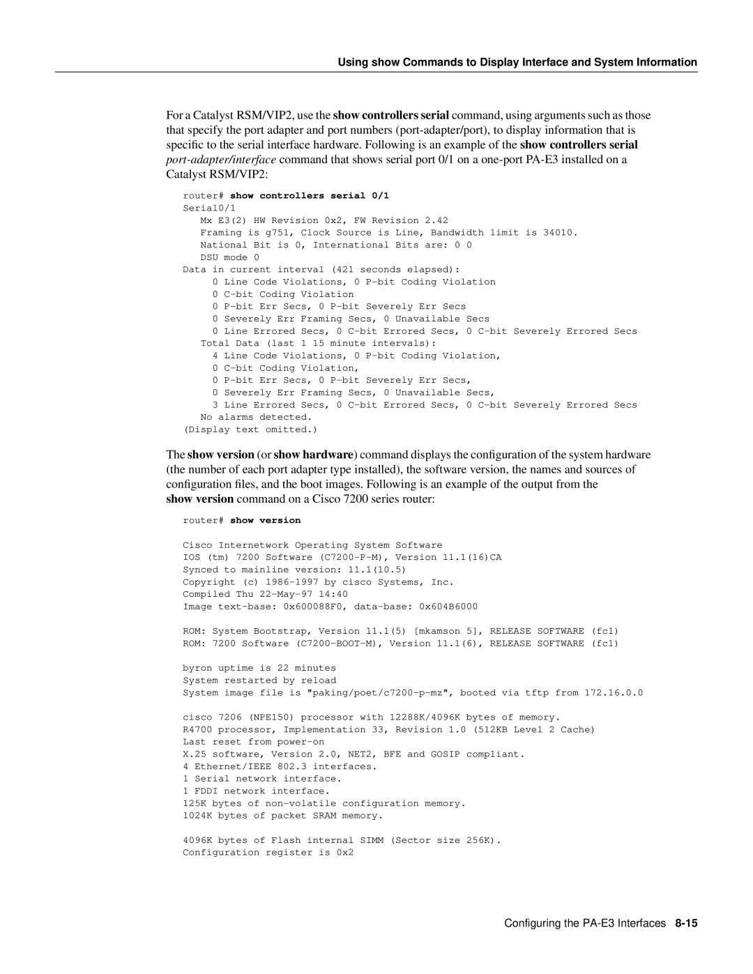Cisco Systems PA-2E3, PA-E3 manual Router# show controllers serial 0/1 Serial0/1 