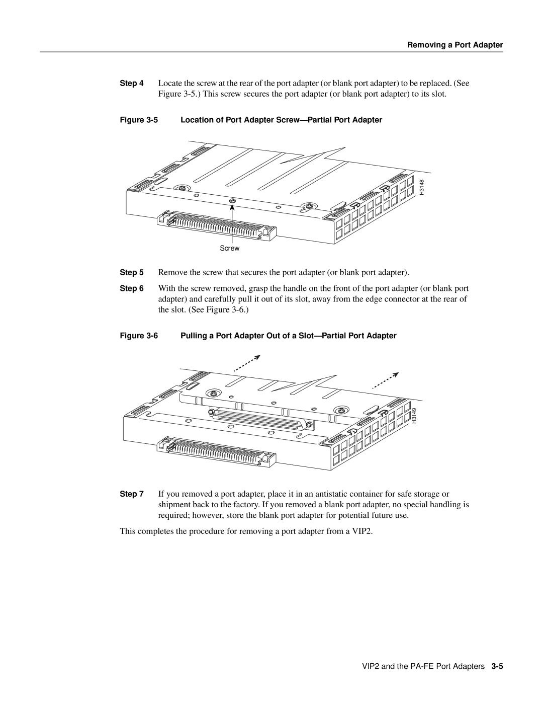 Cisco Systems PA-FE-FX, PA-FE-TX manual Location of Port Adapter Screw-Partial Port Adapter 