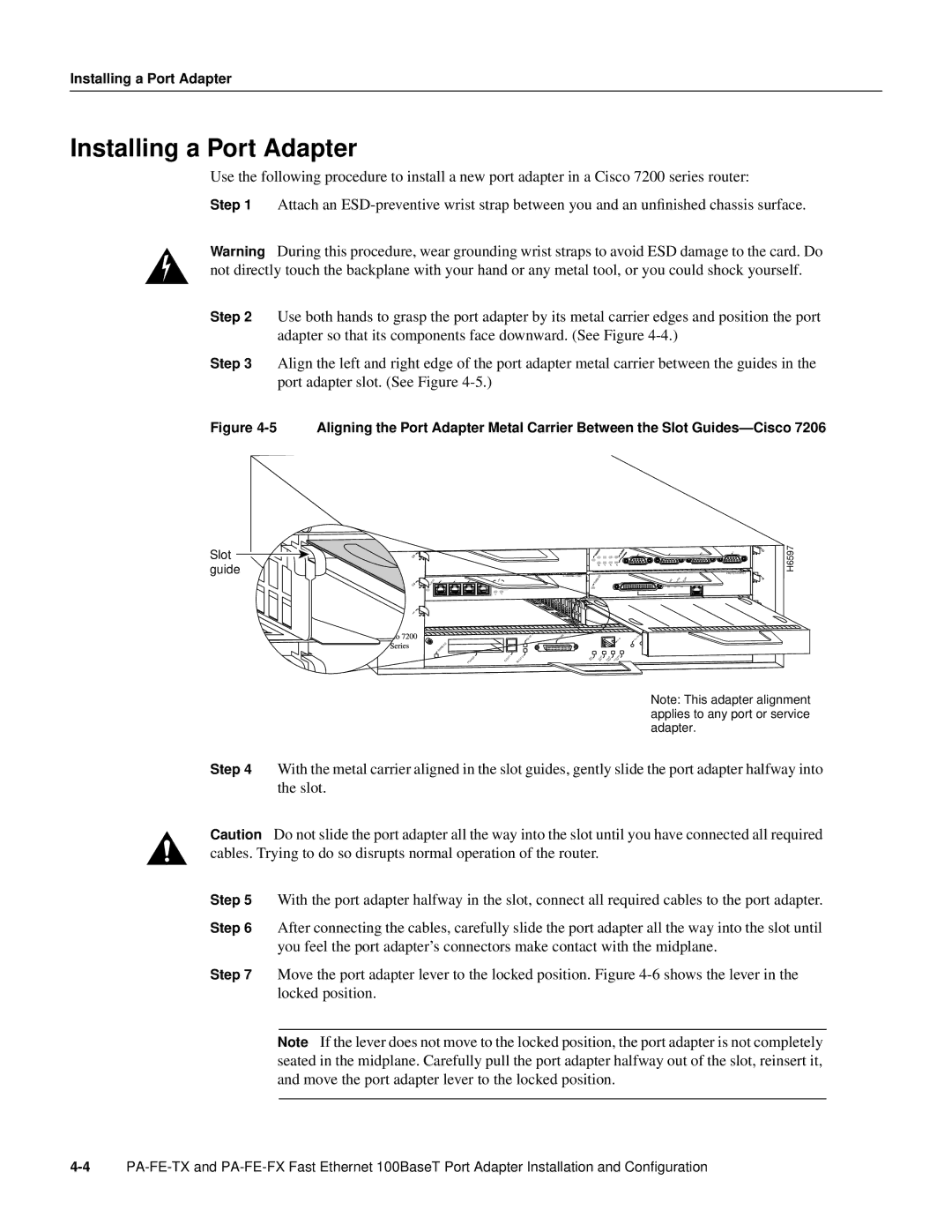 Cisco Systems PA-FE-TX, PA-FE-FX manual Guide 