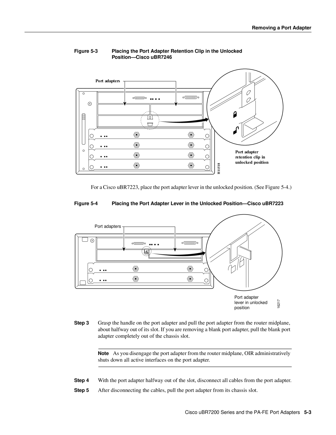 Cisco Systems PA-FE-FX, PA-FE-TX manual Port adapters 