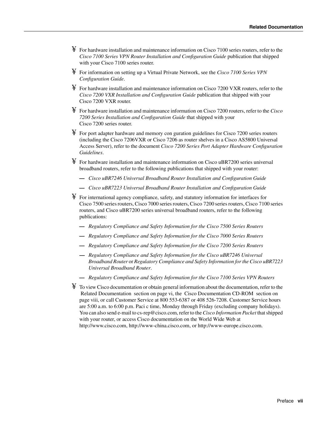 Cisco Systems PA-FE-FX, PA-FE-TX manual Related Documentation 