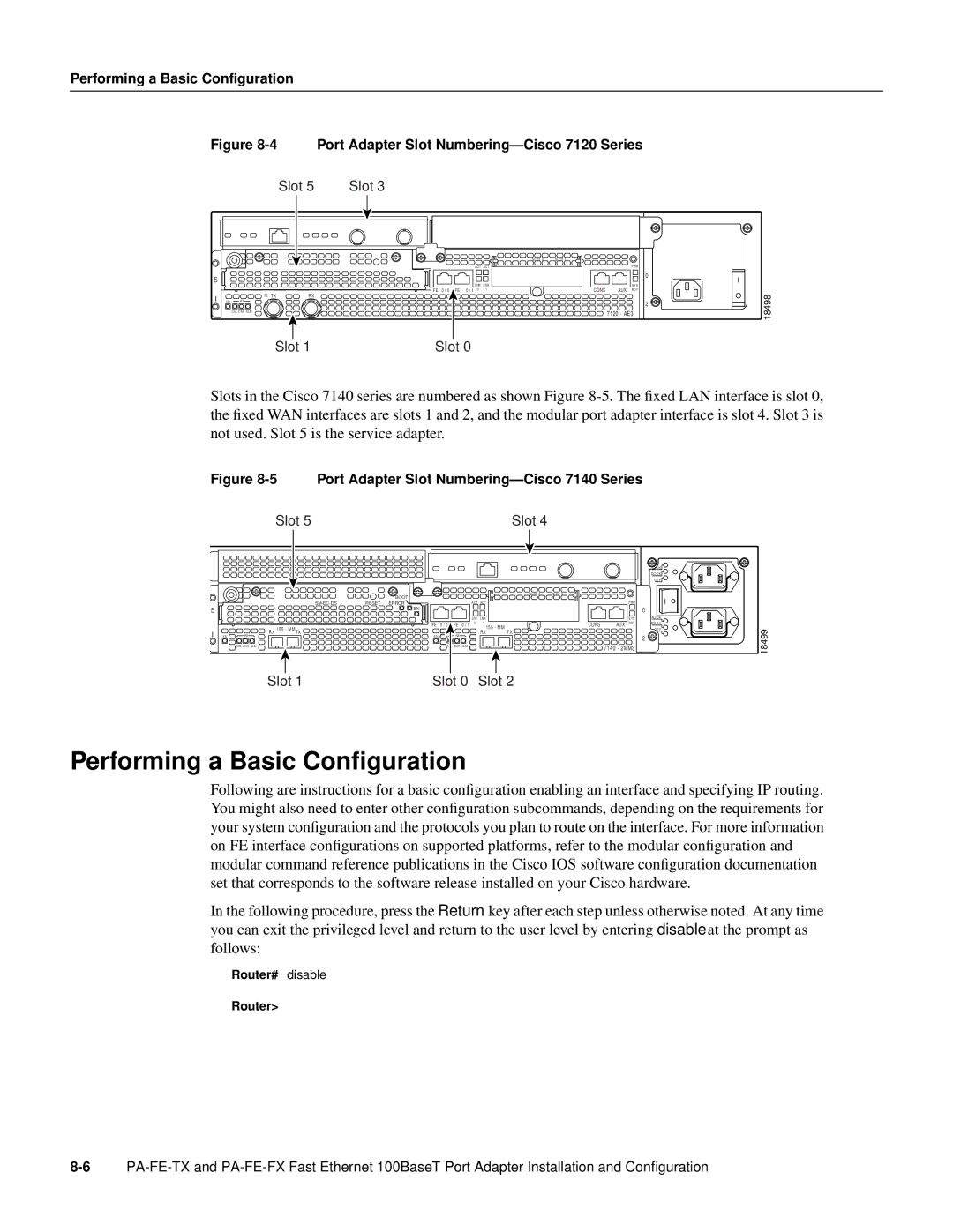 Cisco Systems PA-FE-TX, PA-FE-FX manual Performing a Basic Conﬁguration, Performing a Basic Configuration 