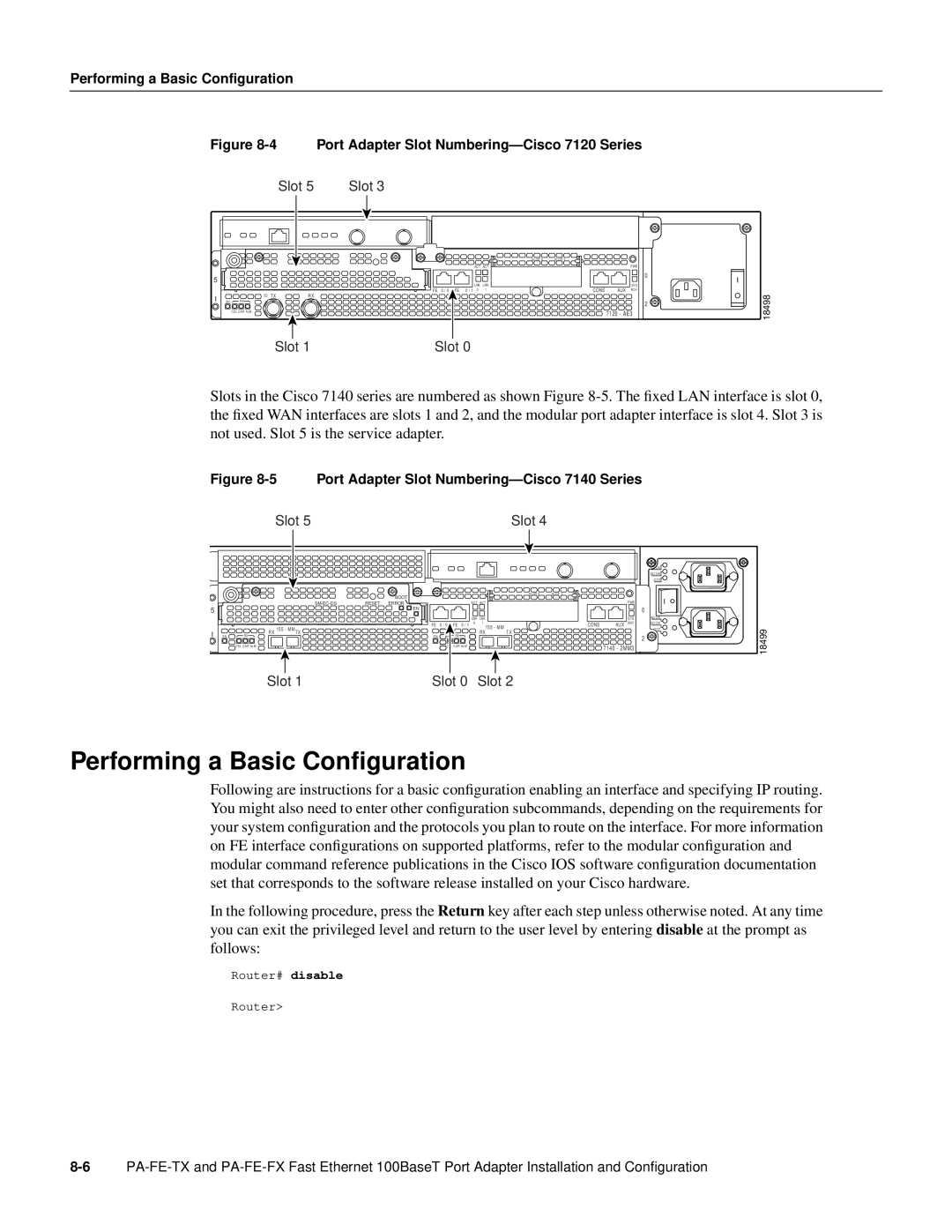 Cisco Systems PA-FE-TX, PA-FE-FX manual Performing a Basic Conﬁguration, Performing a Basic Configuration 
