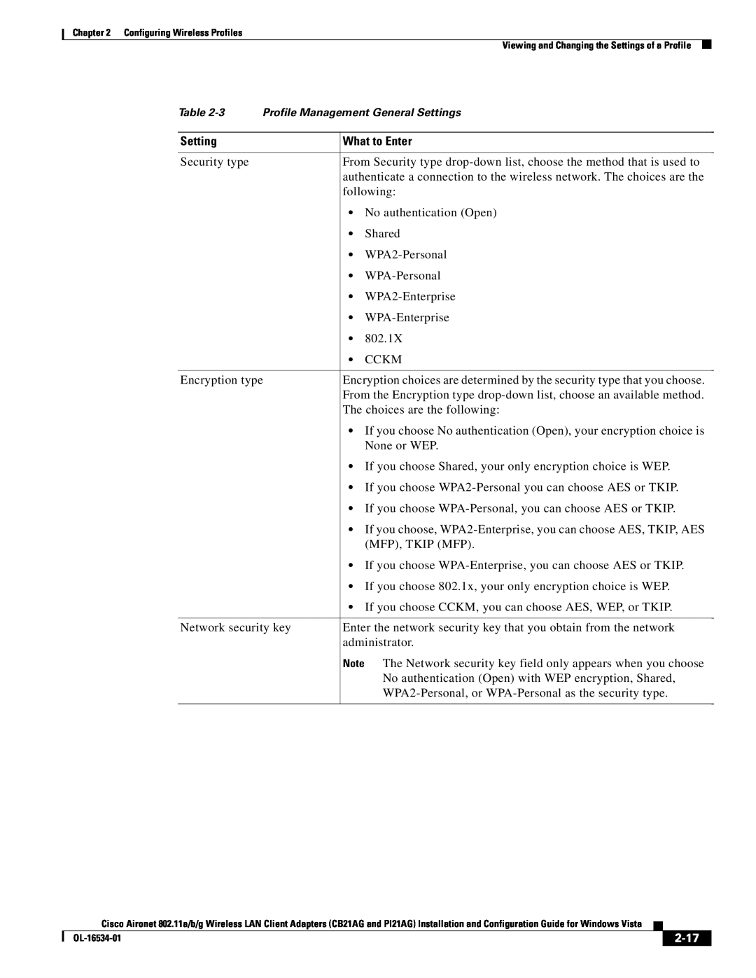 Cisco Systems CB21AG, PI21AG manual 2-17, Setting, What to Enter 