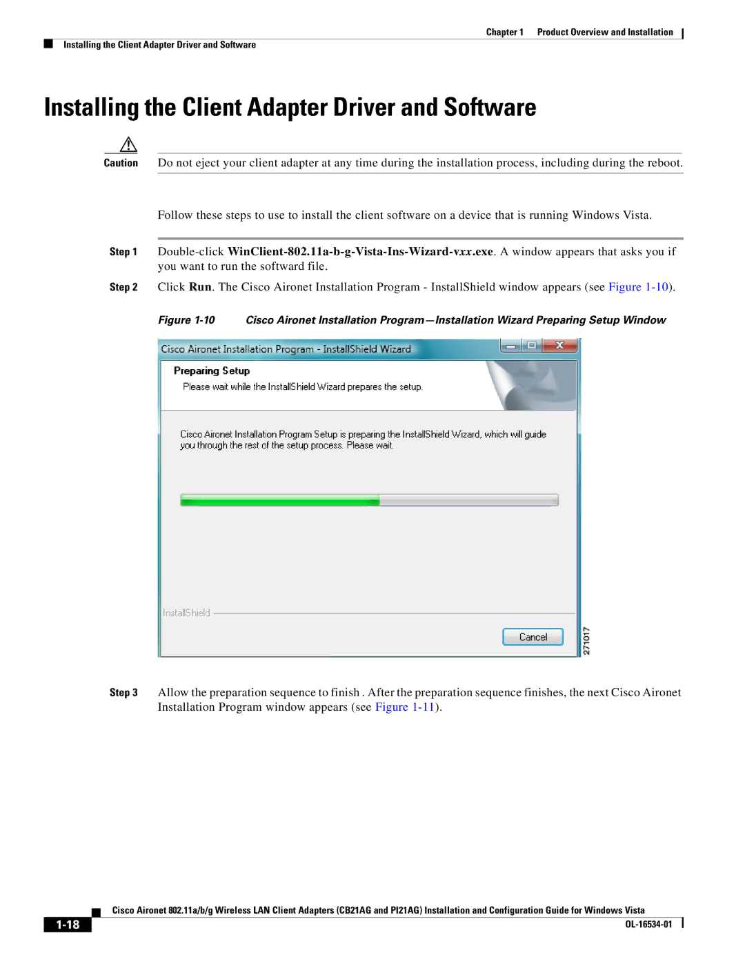 Cisco Systems PI21AG, CB21AG manual Installing the Client Adapter Driver and Software 