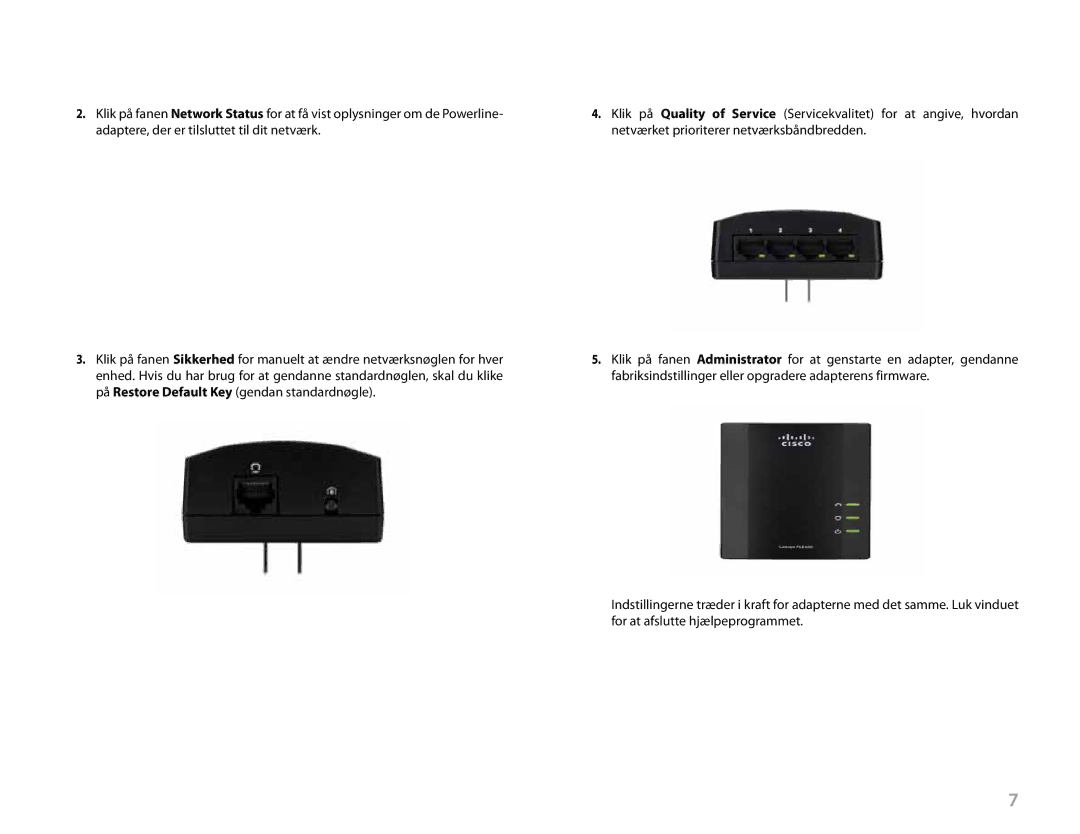 Cisco Systems manual PLEK400/PLSK400 Powerline-netværksadapter 