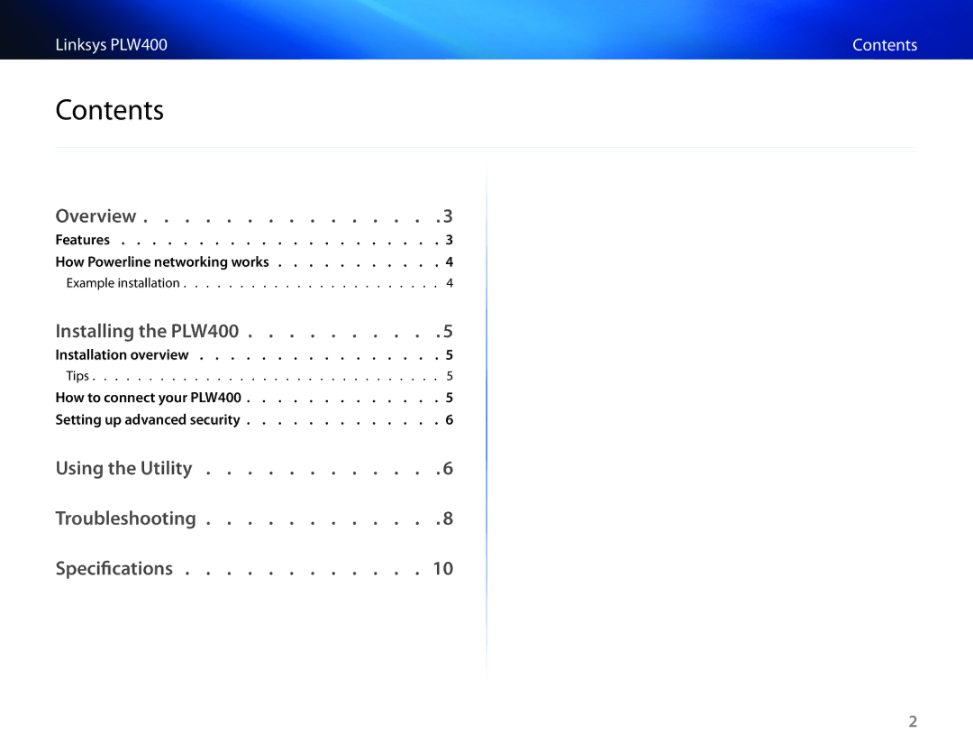 Cisco Systems PLW400 manual Contents 