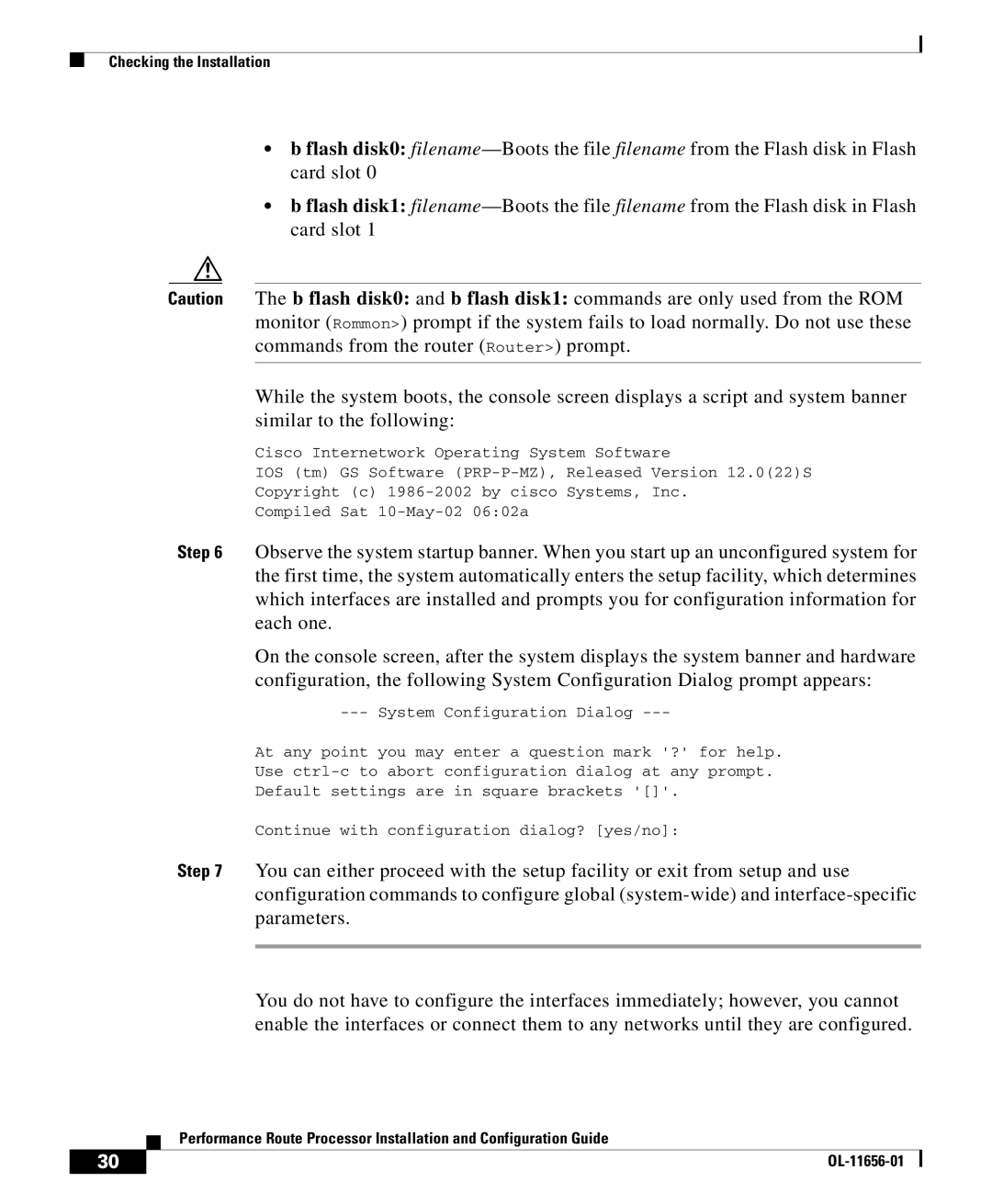 Cisco Systems PRP-2=, PRP-1=, PRP-1/R=, PRP-2/R= manual Checking the Installation 