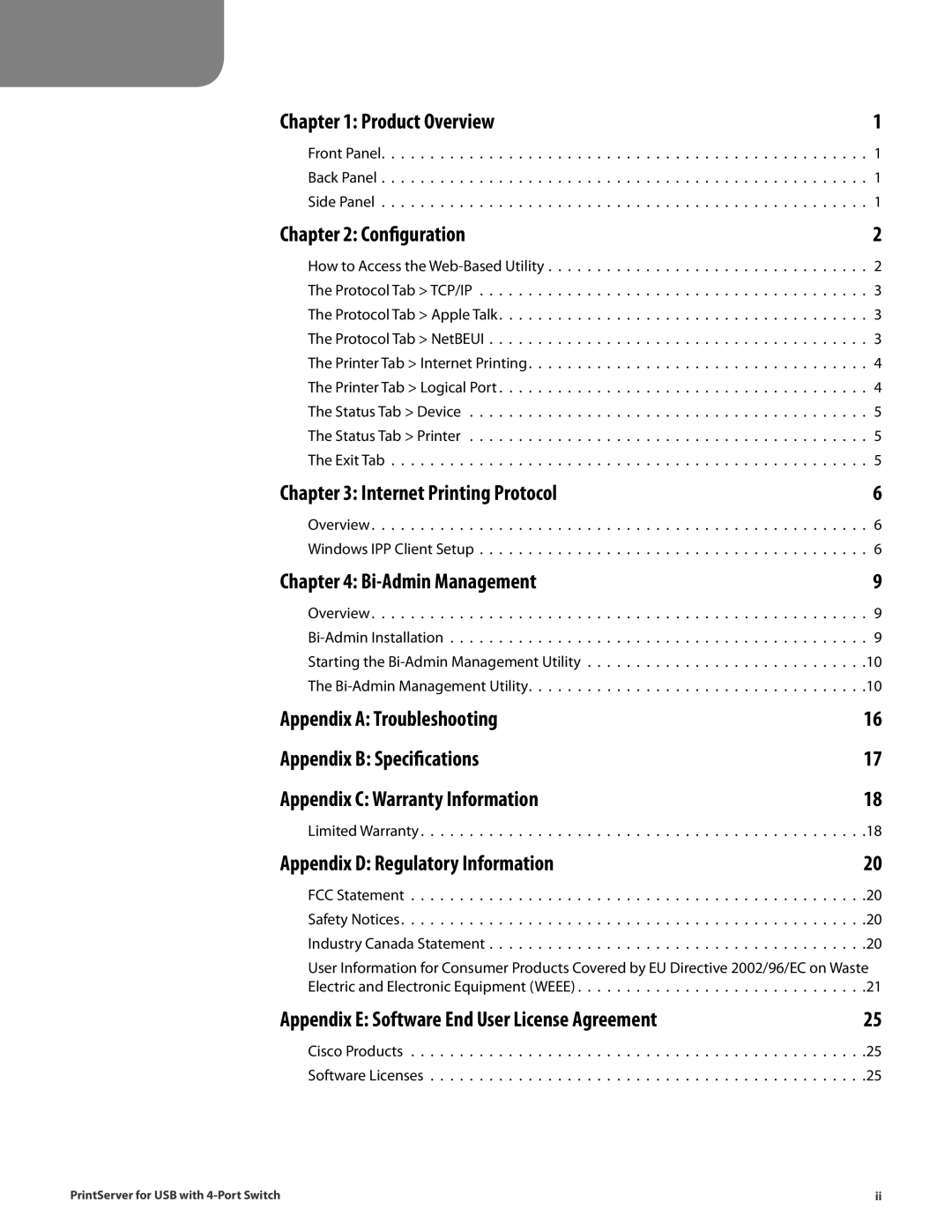 Cisco Systems PSUS4 manual Table of Contents 