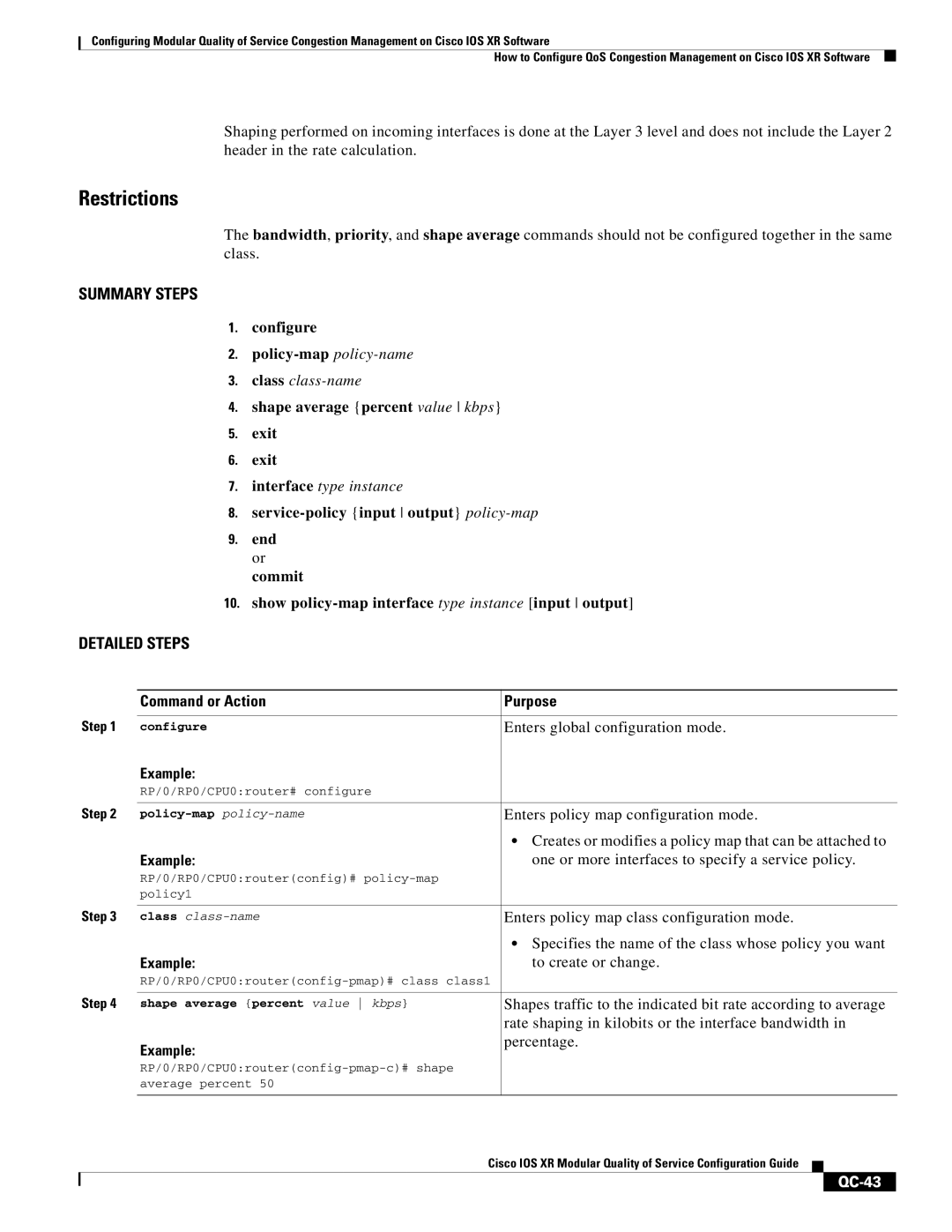 Cisco Systems QC-29 manual Percentage, QC-43 