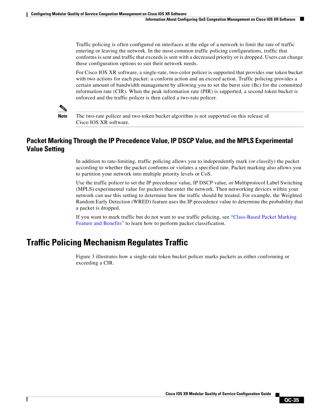 Cisco Systems QC-29 manual Traffic Policing Mechanism Regulates Traffic, QC-35 