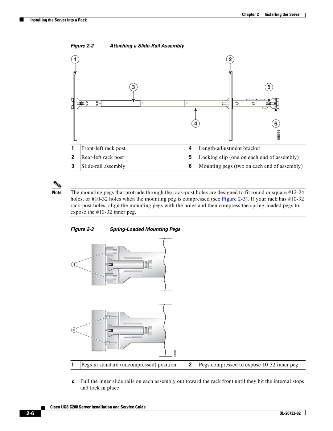 Cisco Systems R2001120402, UCS C200 M1 manual Attaching a Slide-Rail Assembly 