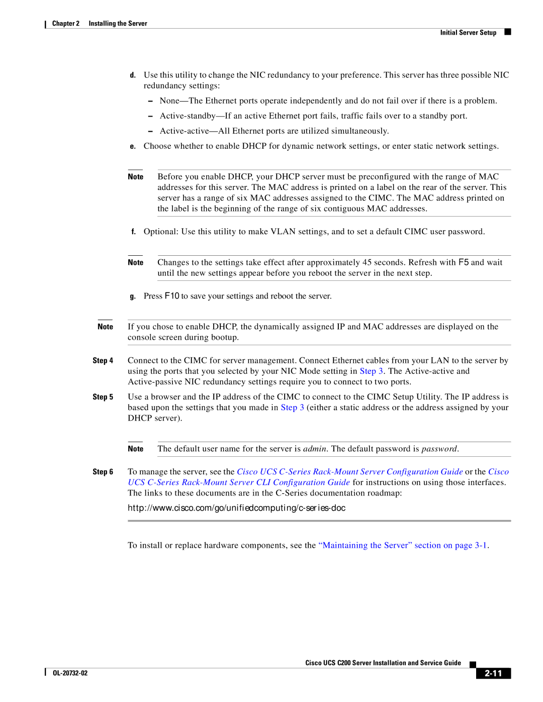 Cisco Systems UCS C200 M1, R2001120402 manual Cisco UCS C200 Server Installation and Service Guide 