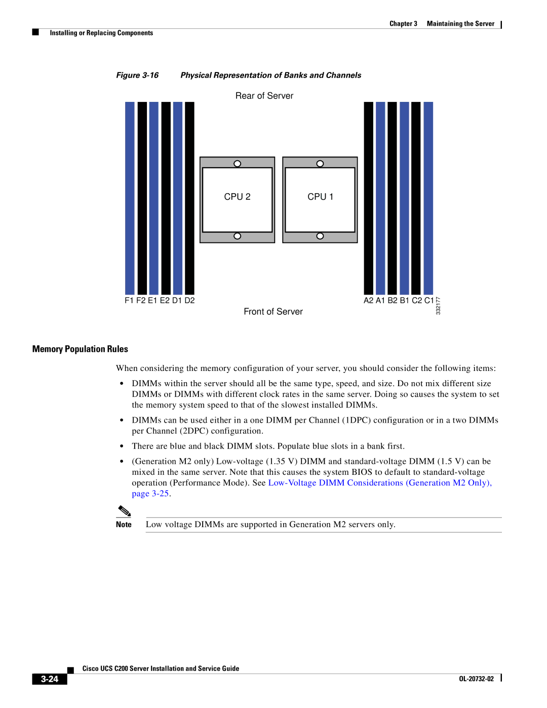 Cisco Systems UCS C200 M1, R2001120402 manual Memory Population Rules 