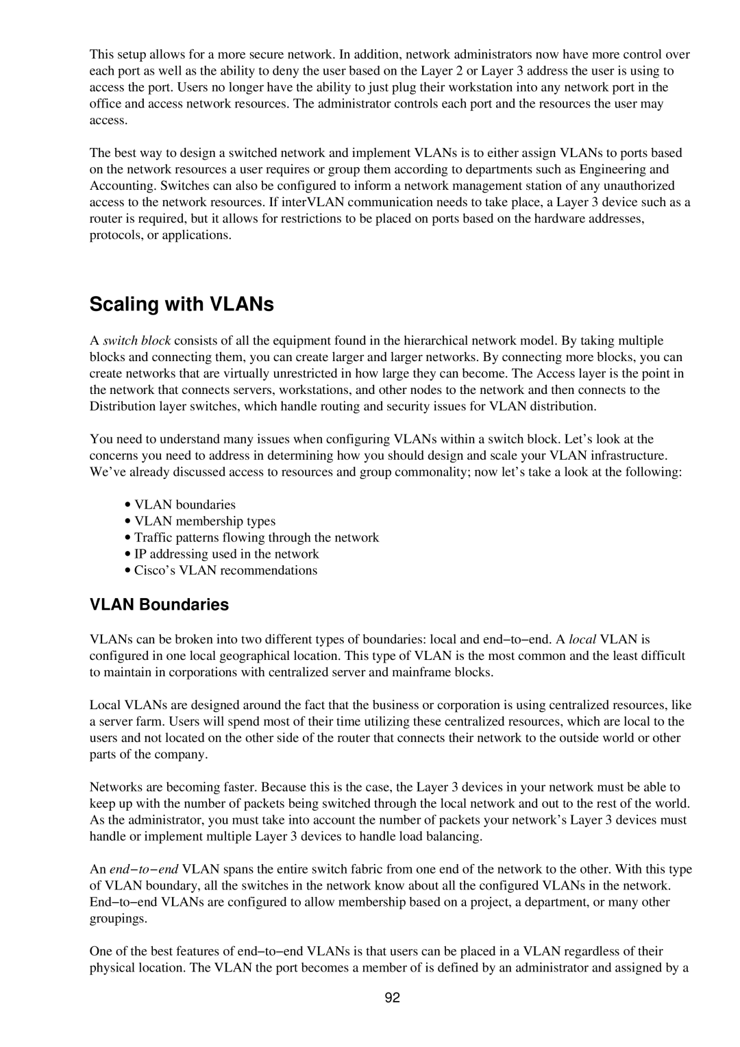 Cisco Systems RJ-45-to-AUX manual Scaling with VLANs, Vlan Boundaries 