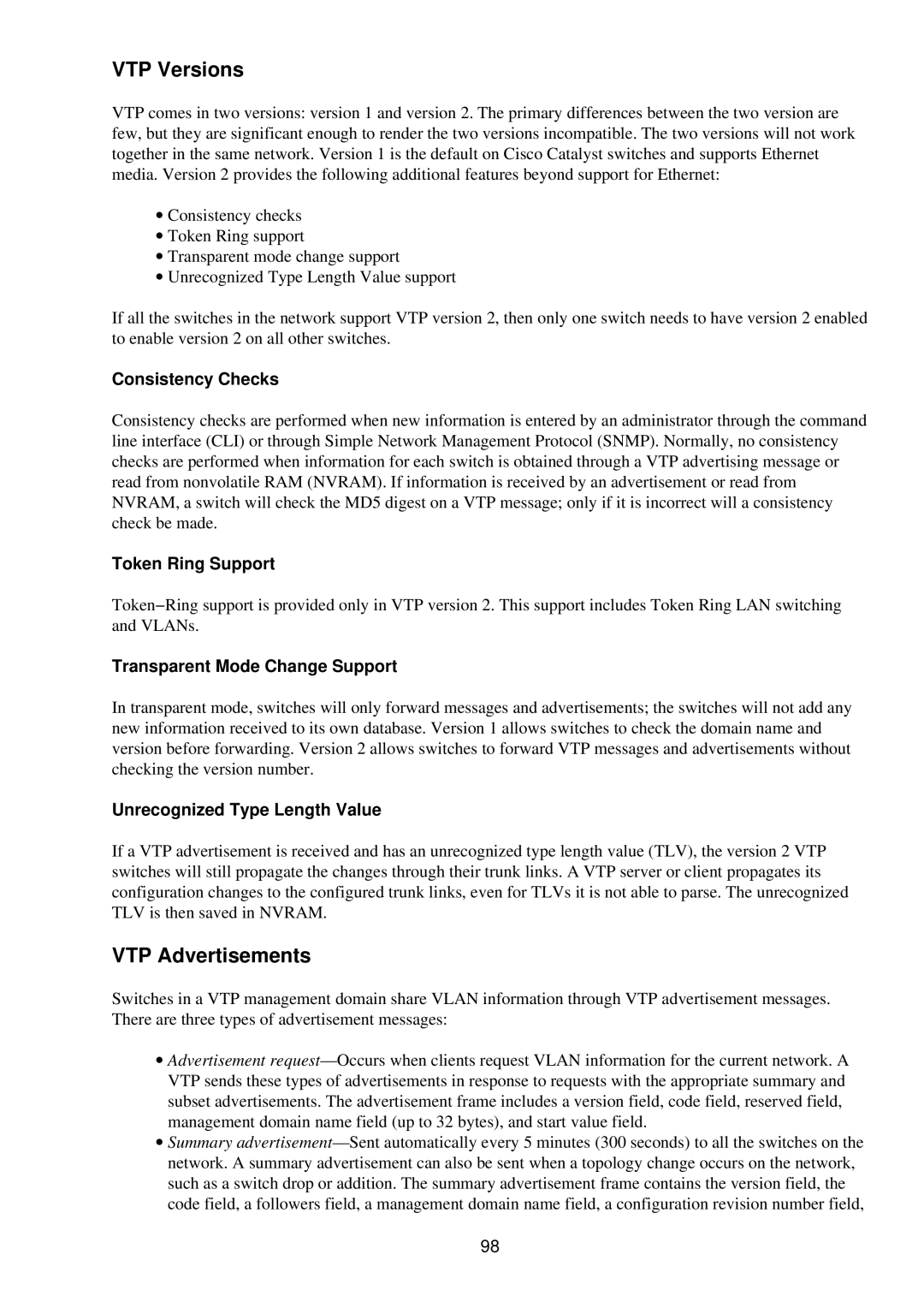 Cisco Systems RJ-45-to-AUX manual VTP Versions, VTP Advertisements 