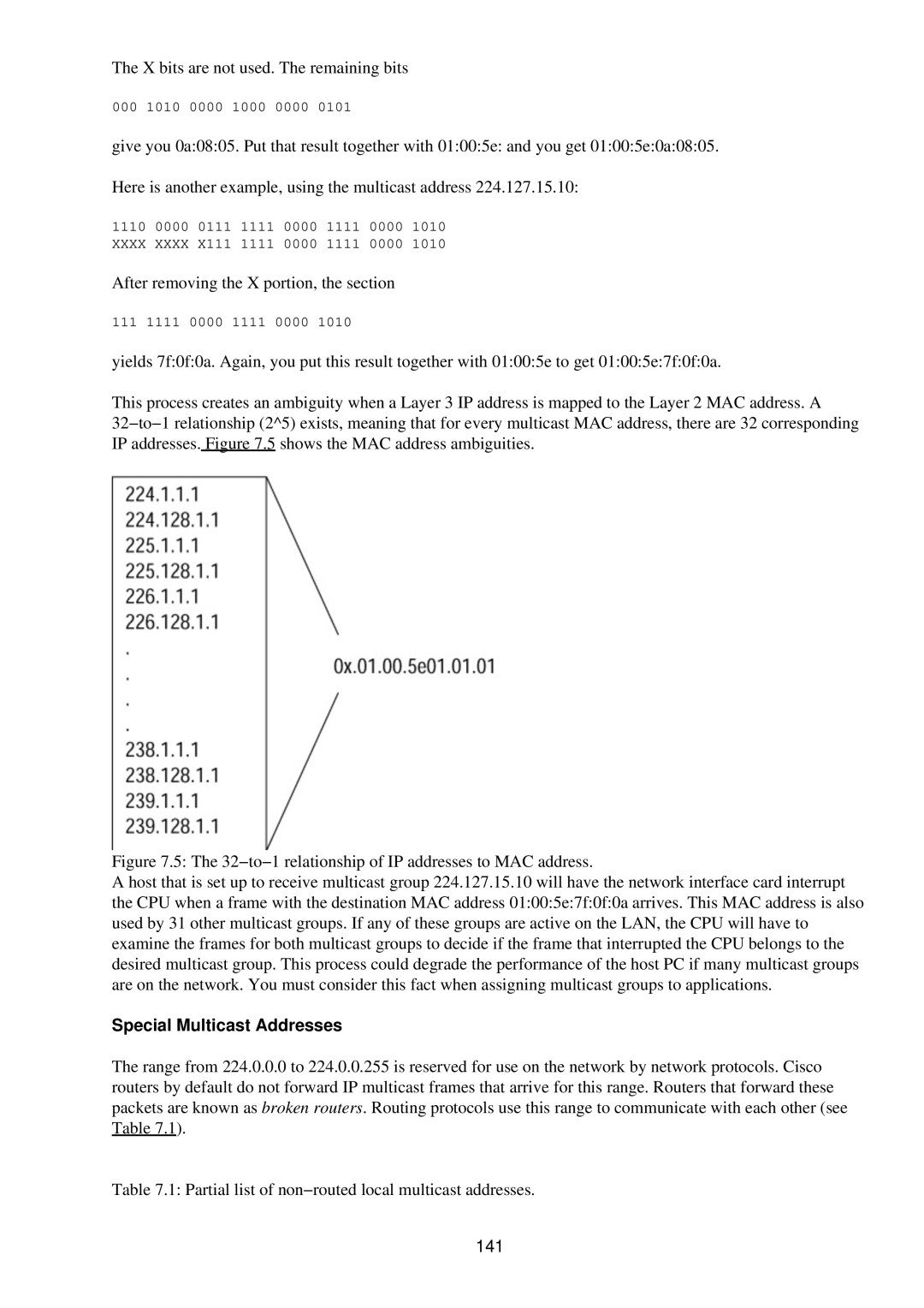 Cisco Systems RJ-45-to-AUX manual X bits are not used. The remaining bits, After removing the X portion, the section, 141 