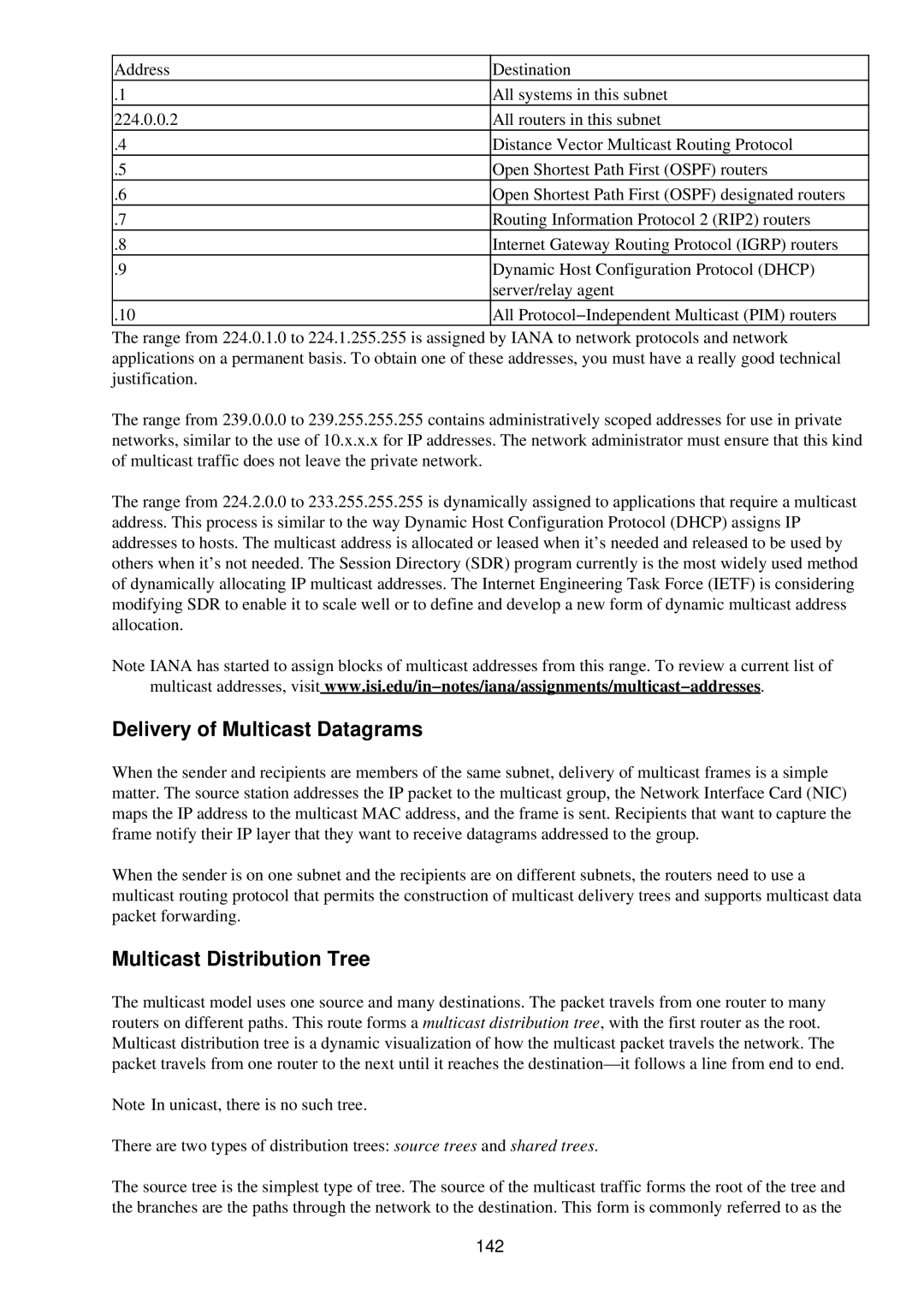 Cisco Systems RJ-45-to-AUX manual Delivery of Multicast Datagrams, Multicast Distribution Tree, 142 