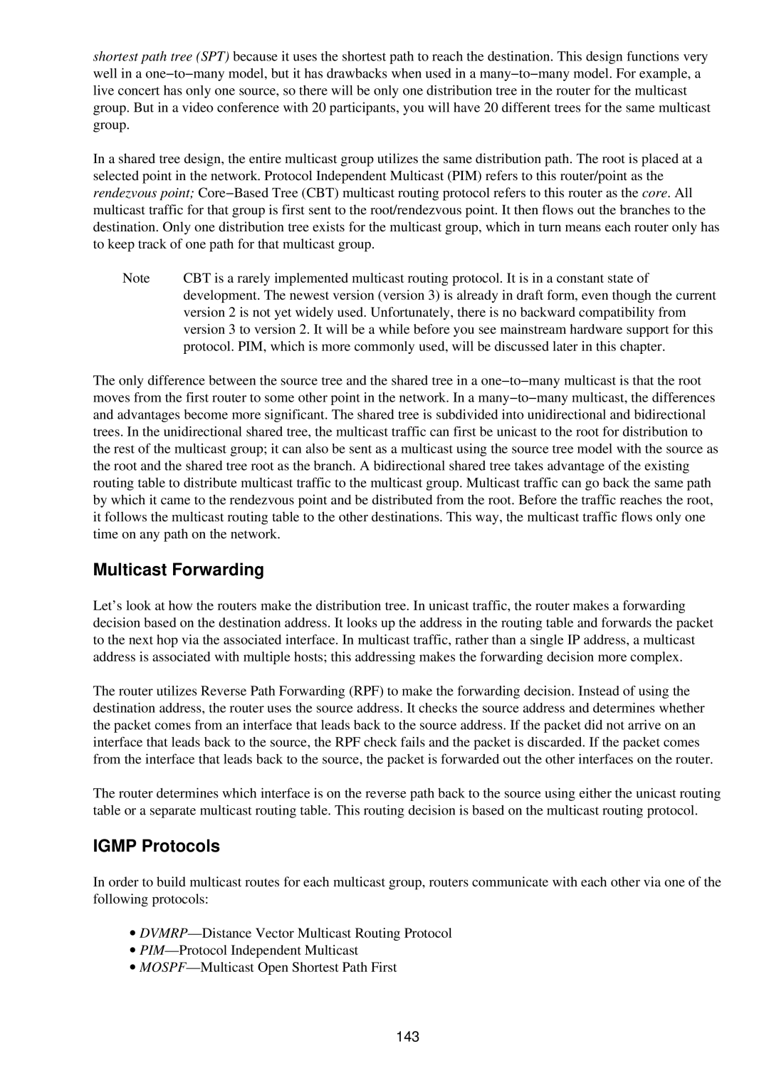 Cisco Systems RJ-45-to-AUX manual Multicast Forwarding, Igmp Protocols, 143 