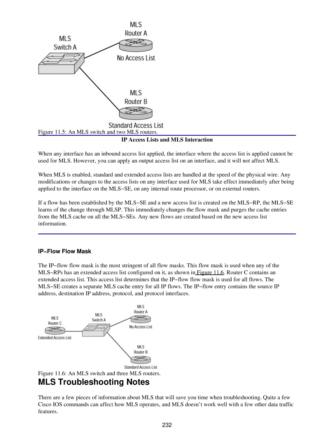 Cisco Systems RJ-45-to-AUX manual MLS Troubleshooting Notes, IP Access Lists and MLS Interaction, IP−Flow Flow Mask, 232 