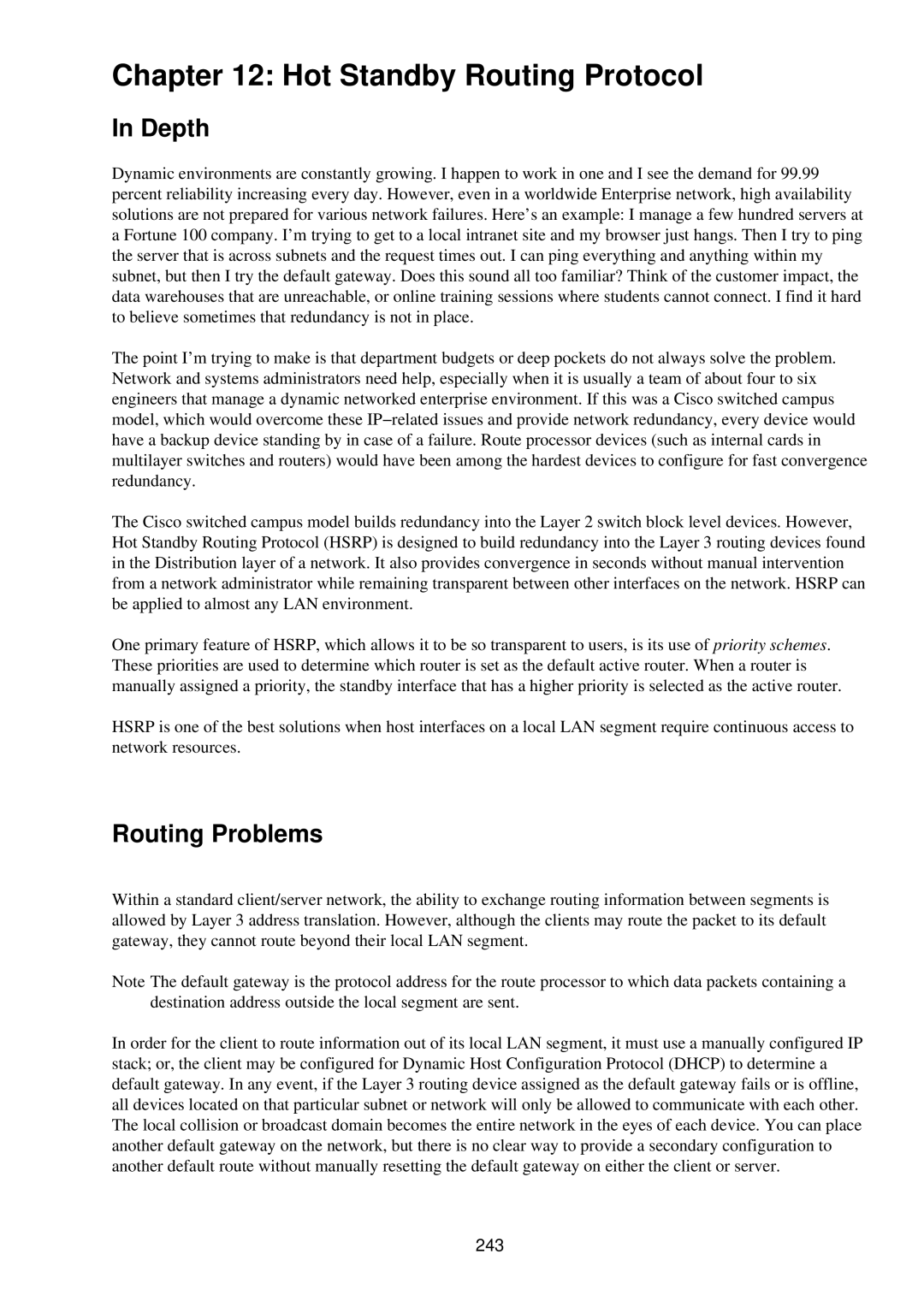 Cisco Systems RJ-45-to-AUX manual Hot Standby Routing Protocol, Routing Problems, 243 