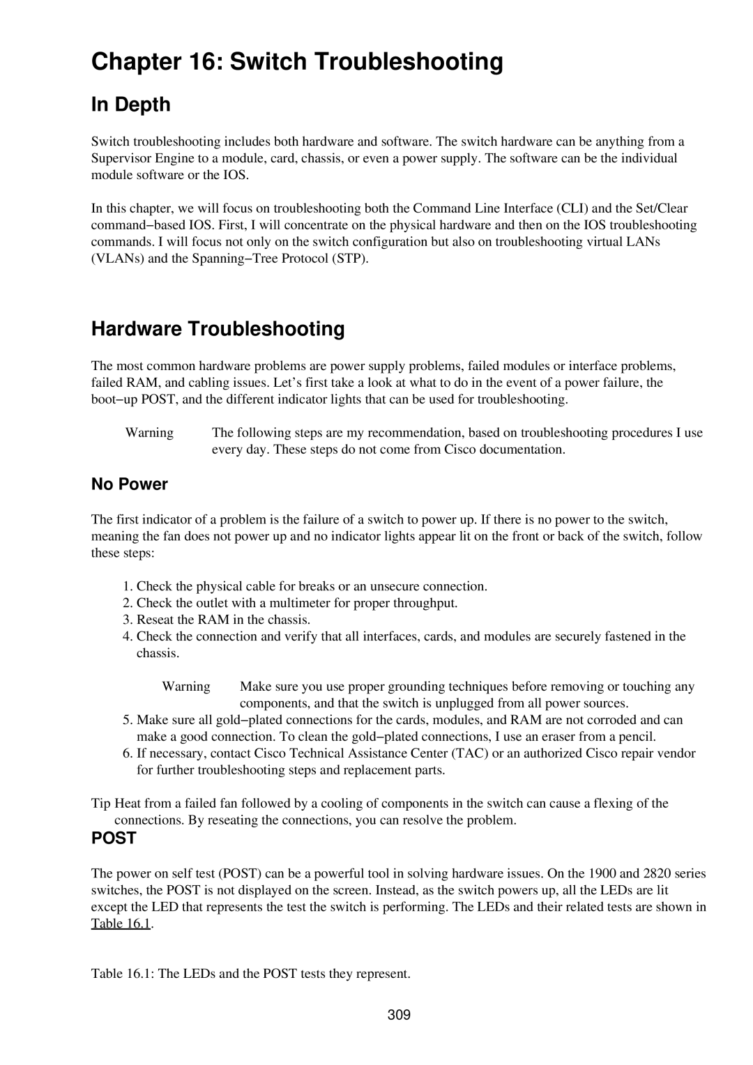 Cisco Systems RJ-45-to-AUX manual Switch Troubleshooting, Hardware Troubleshooting, No Power, 309 