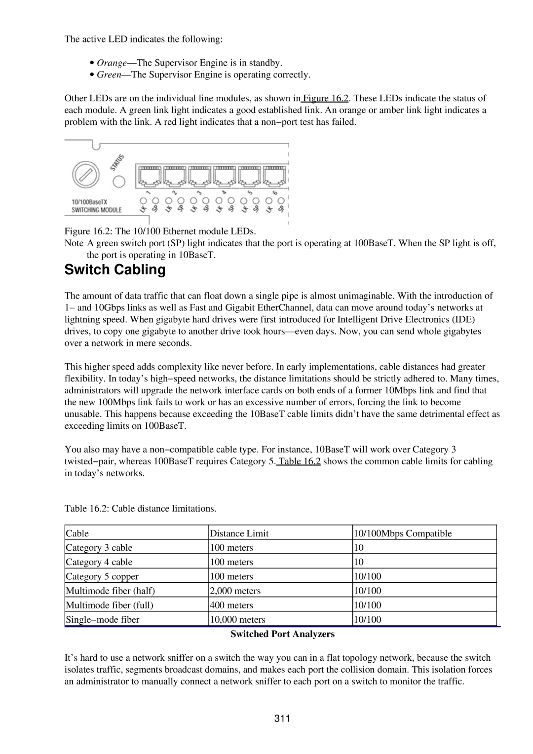 Cisco Systems RJ-45-to-AUX manual Switch Cabling, Switched Port Analyzers, 311 