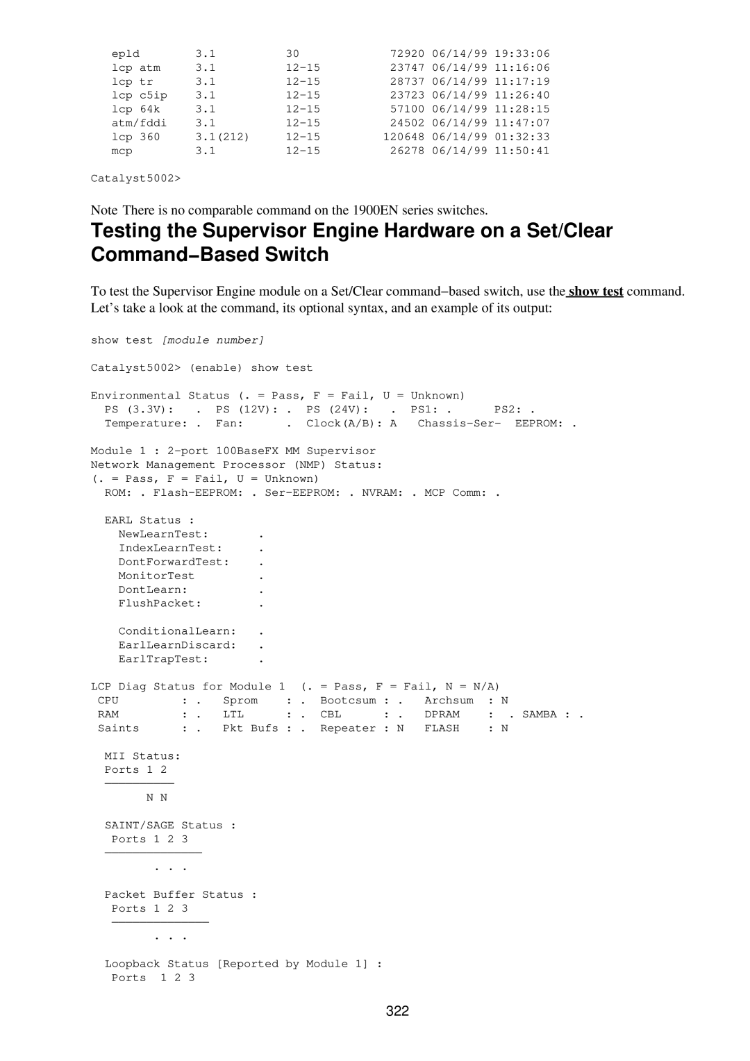 Cisco Systems RJ-45-to-AUX manual 322, Show test module number 