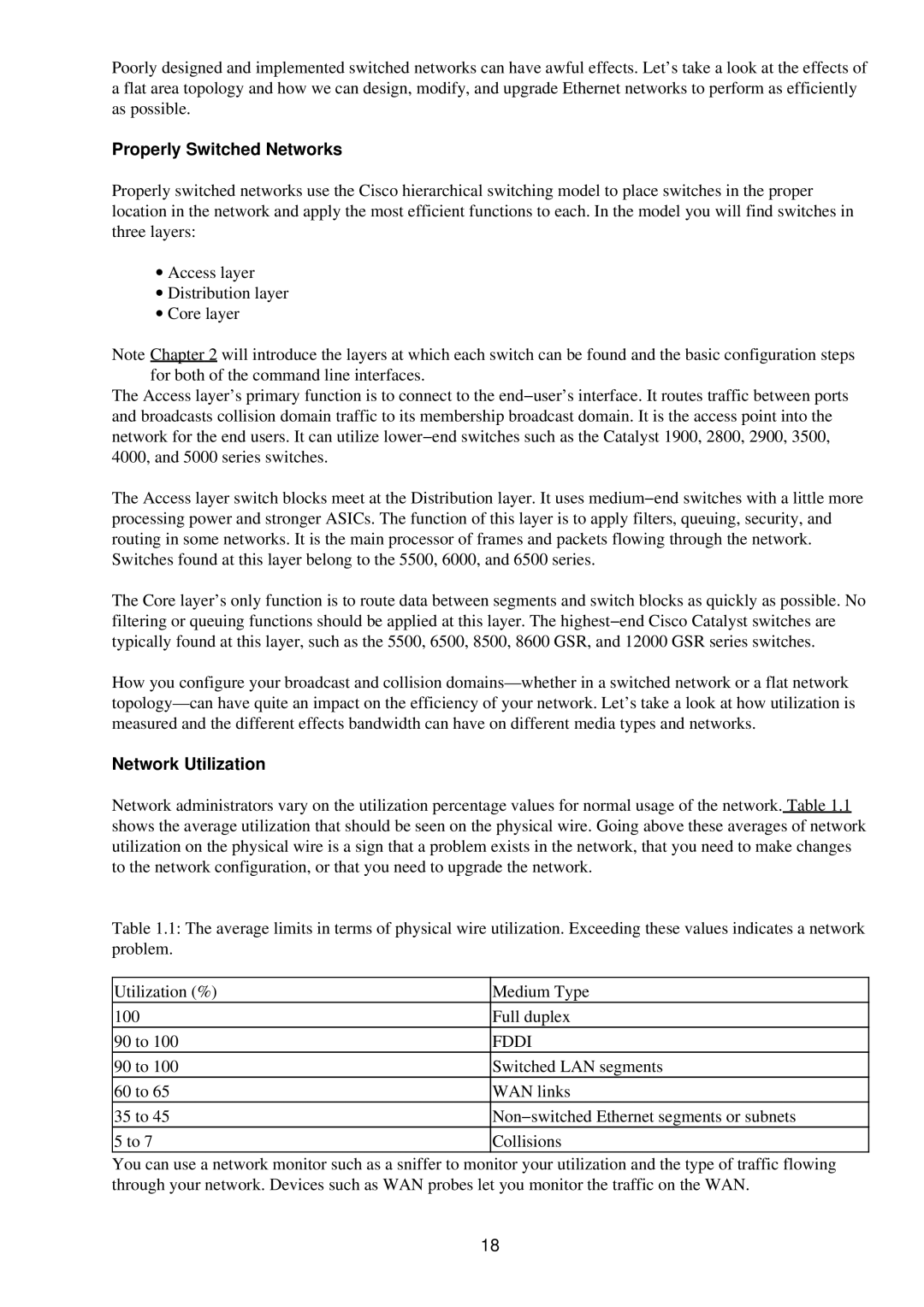 Cisco Systems RJ-45-to-AUX manual Properly Switched Networks, Network Utilization 