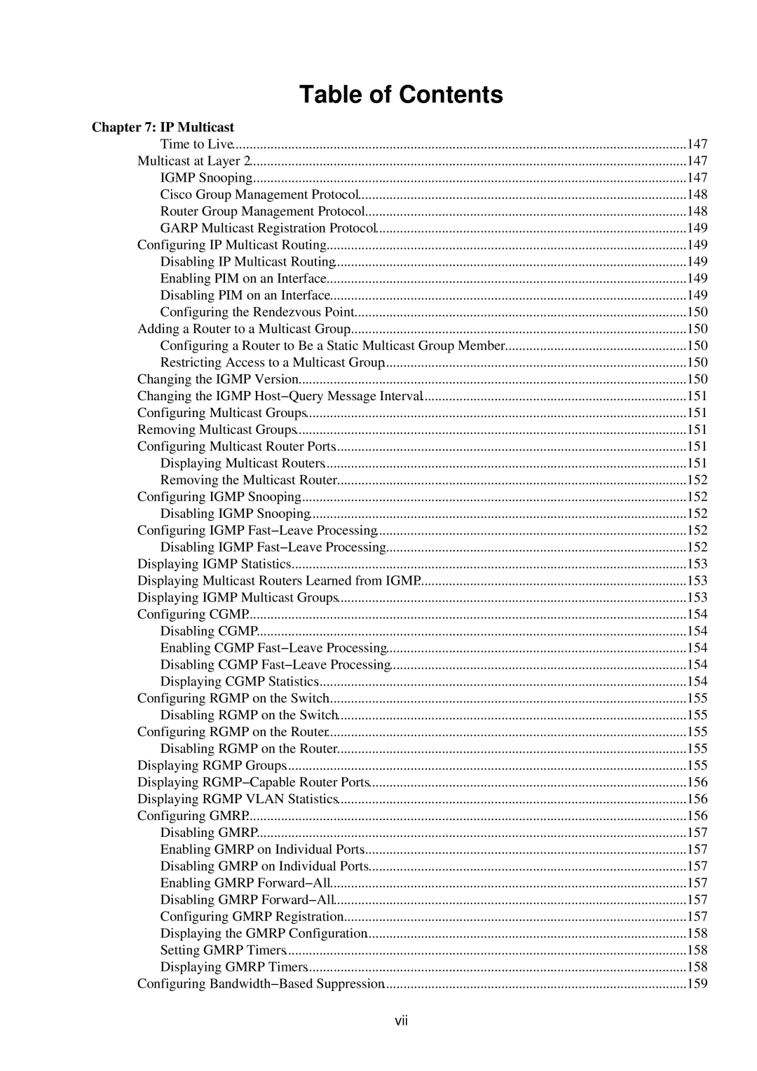 Cisco Systems RJ-45-to-AUX manual Vii 