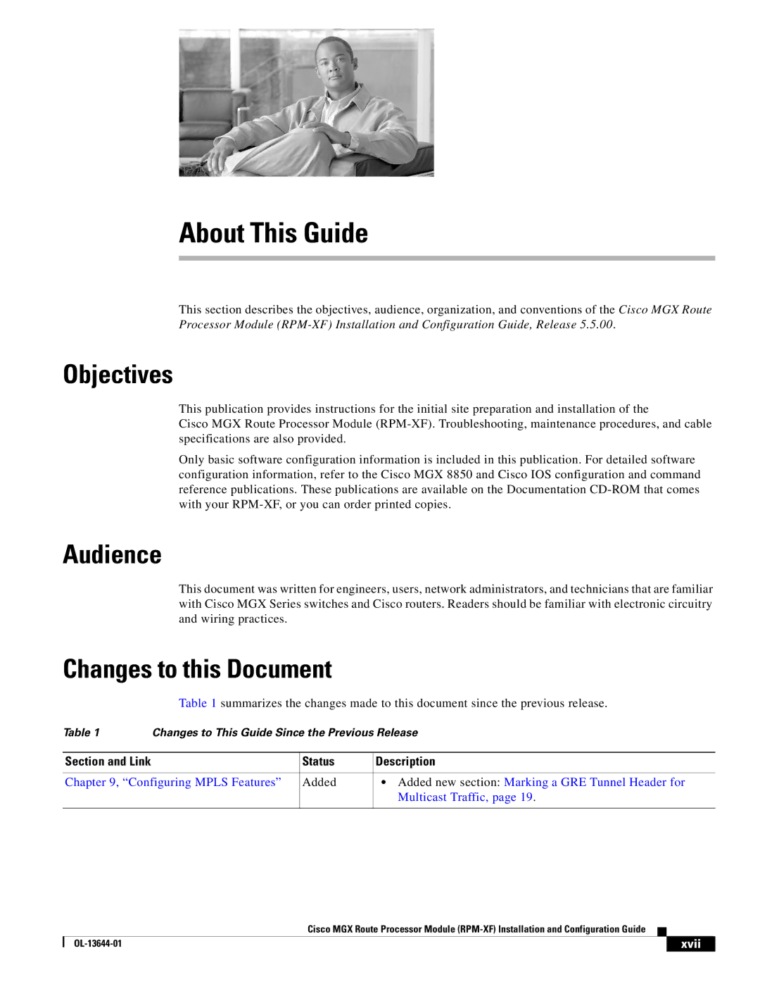 Cisco Systems RPM-XF specifications Objectives, Audience, Changes to this Document, Xvii 