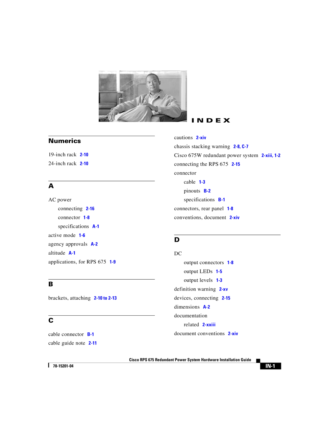 Cisco Systems RPS 675 manual Numerics 