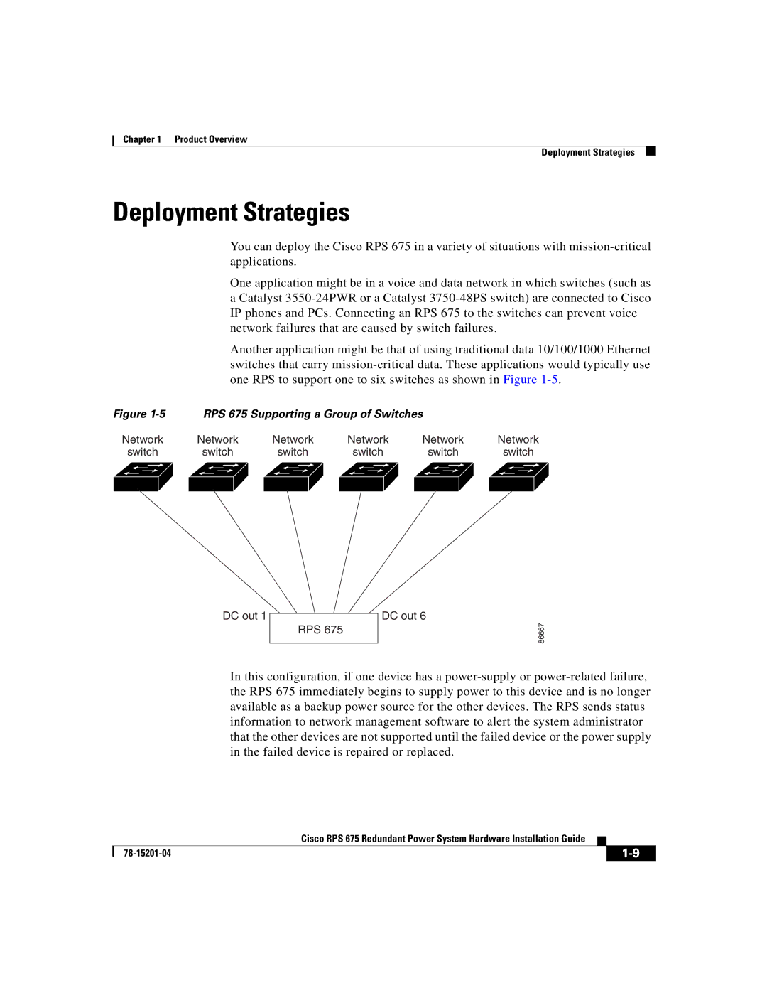 Cisco Systems RPS 675 manual Deployment Strategies 