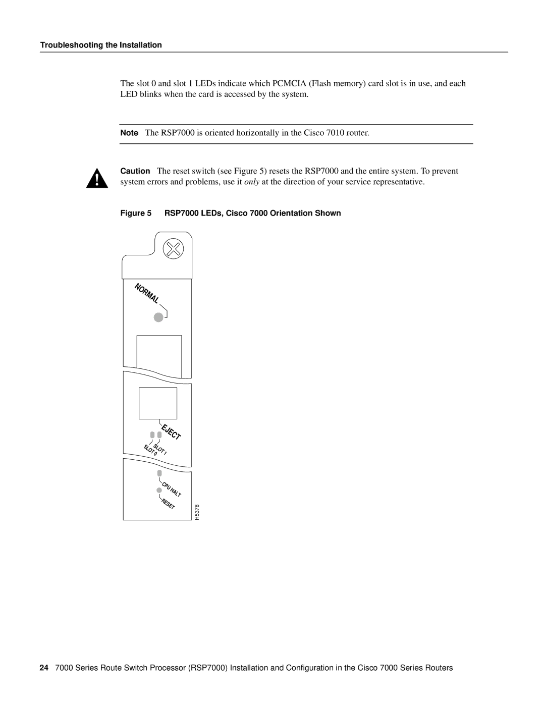 Cisco Systems RSP7000 manual Normal 