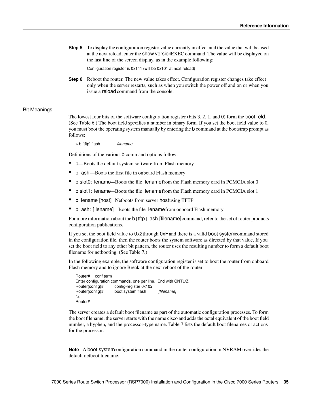 Cisco Systems RSP7000 manual Bit Meanings 