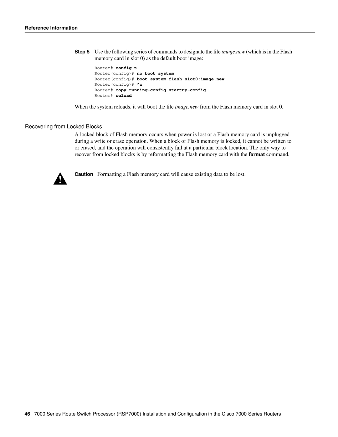 Cisco Systems RSP7000 manual Recovering from Locked Blocks 